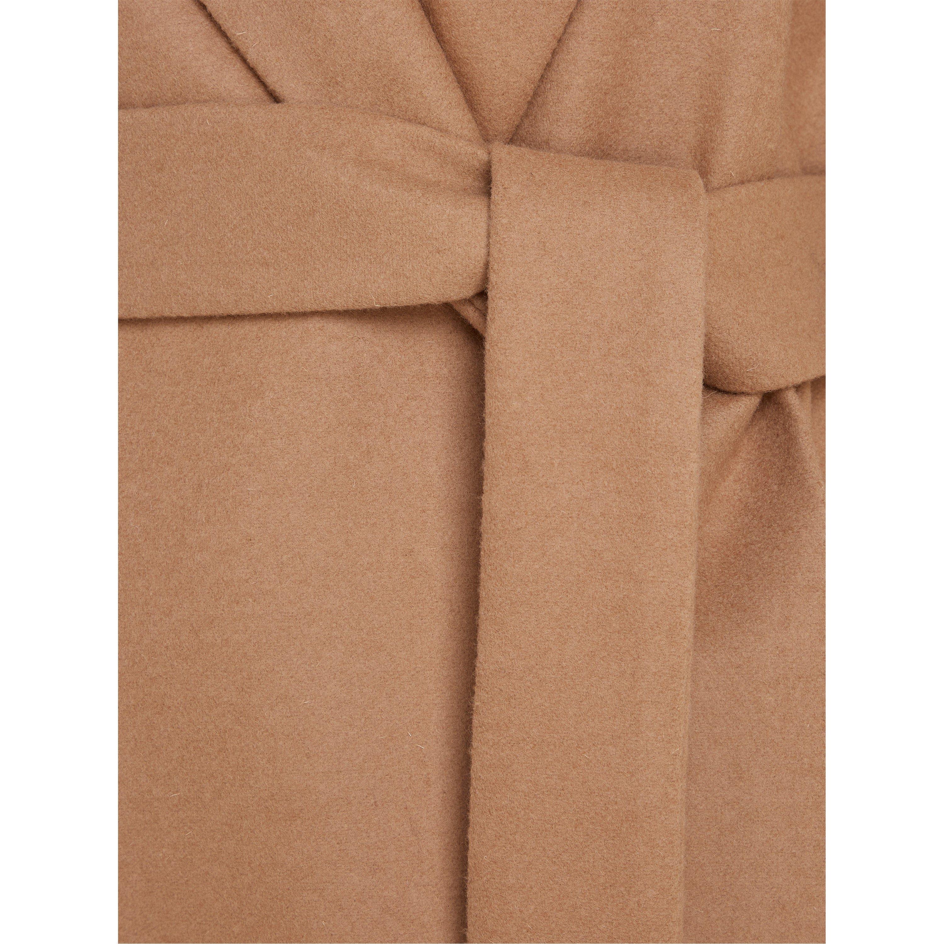 Safari Canvas - Calvin Klein - Women's Essential Wrap Wool Mid-Length Long Sleeve Overcoat - 4