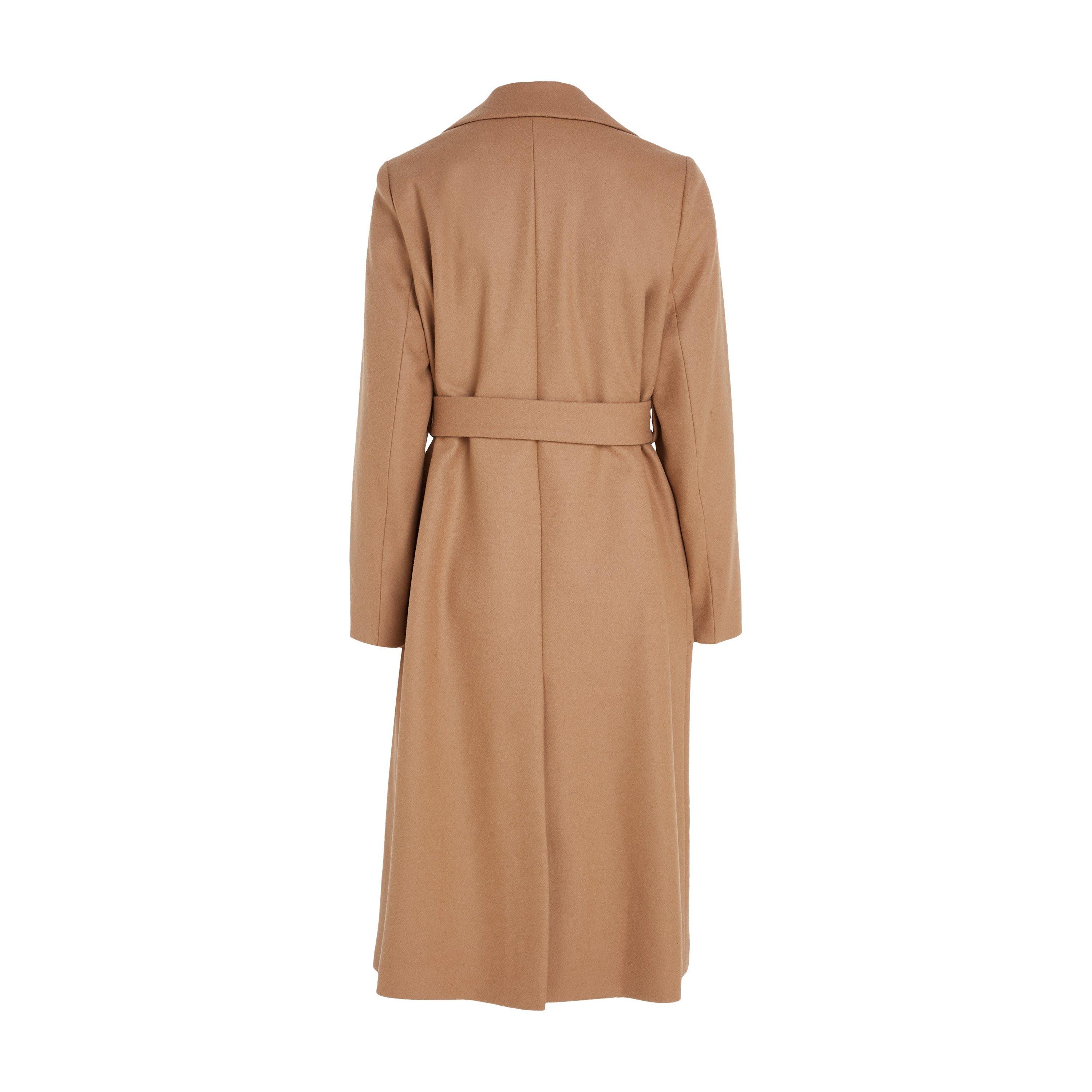 Safari Canvas - Calvin Klein - Women's Essential Wrap Wool Mid-Length Long Sleeve Overcoat - 6