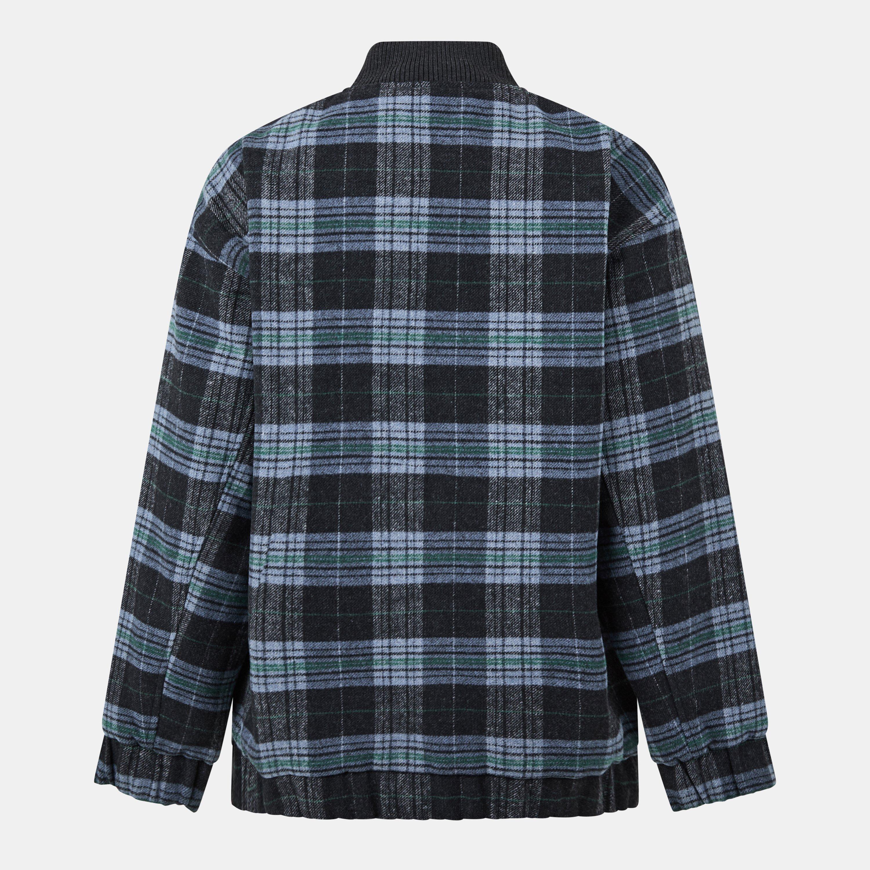 Blue - Nobodys Child - Women's Ribbed Collar Zip-Through Lightweight Bomber Jacket - 2