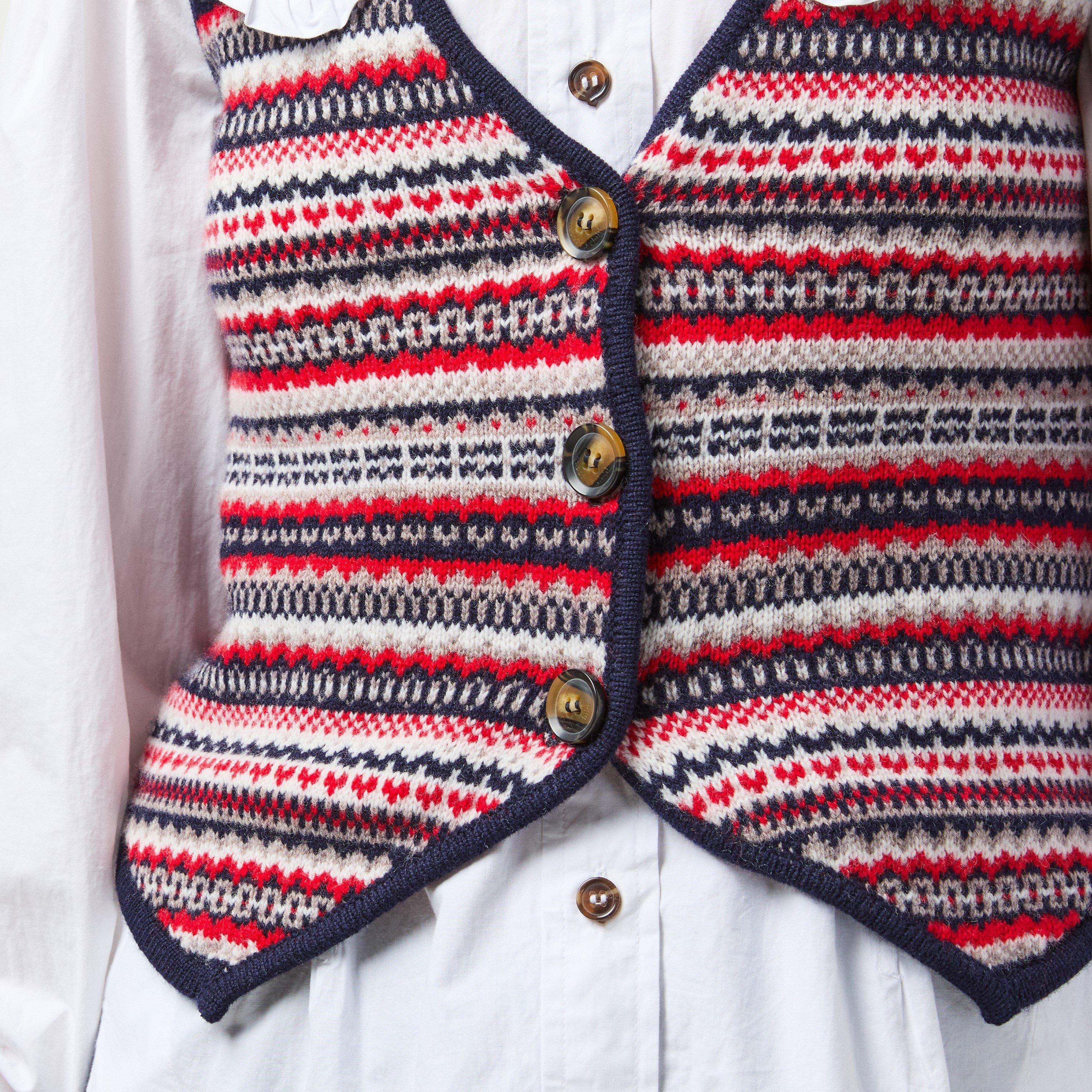 Multi - Nobodys Child - Women's Fair Isle Waistcoat - 5