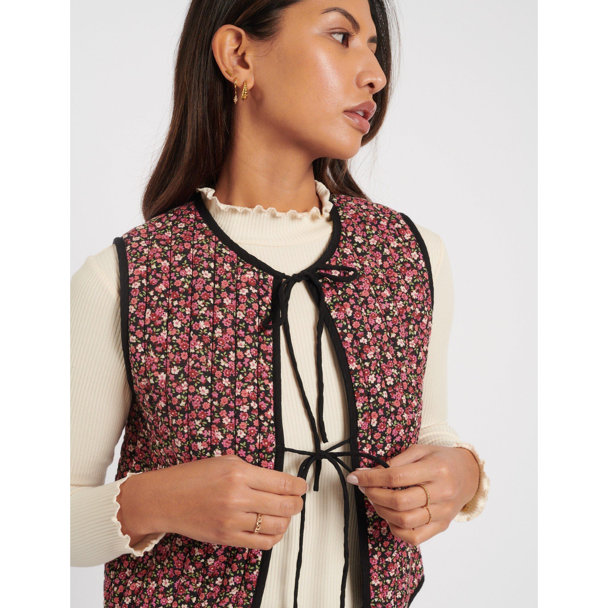 Pink - Nobodys Child - Women's Tie-Front Waistcoat - 3