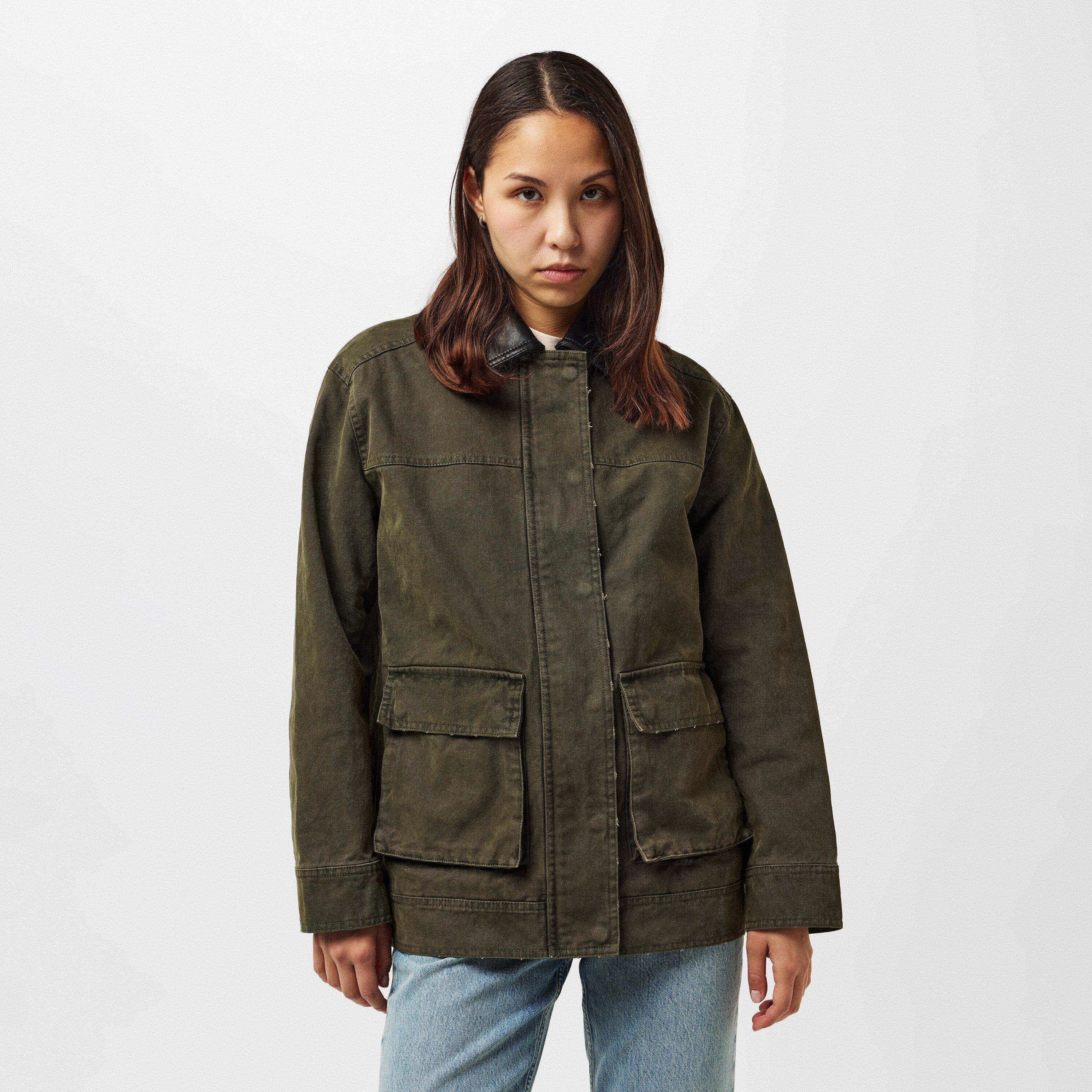 ARMY GREEN - Anine Bing - Women's  Relaxed Fit Barn Jacket - 3