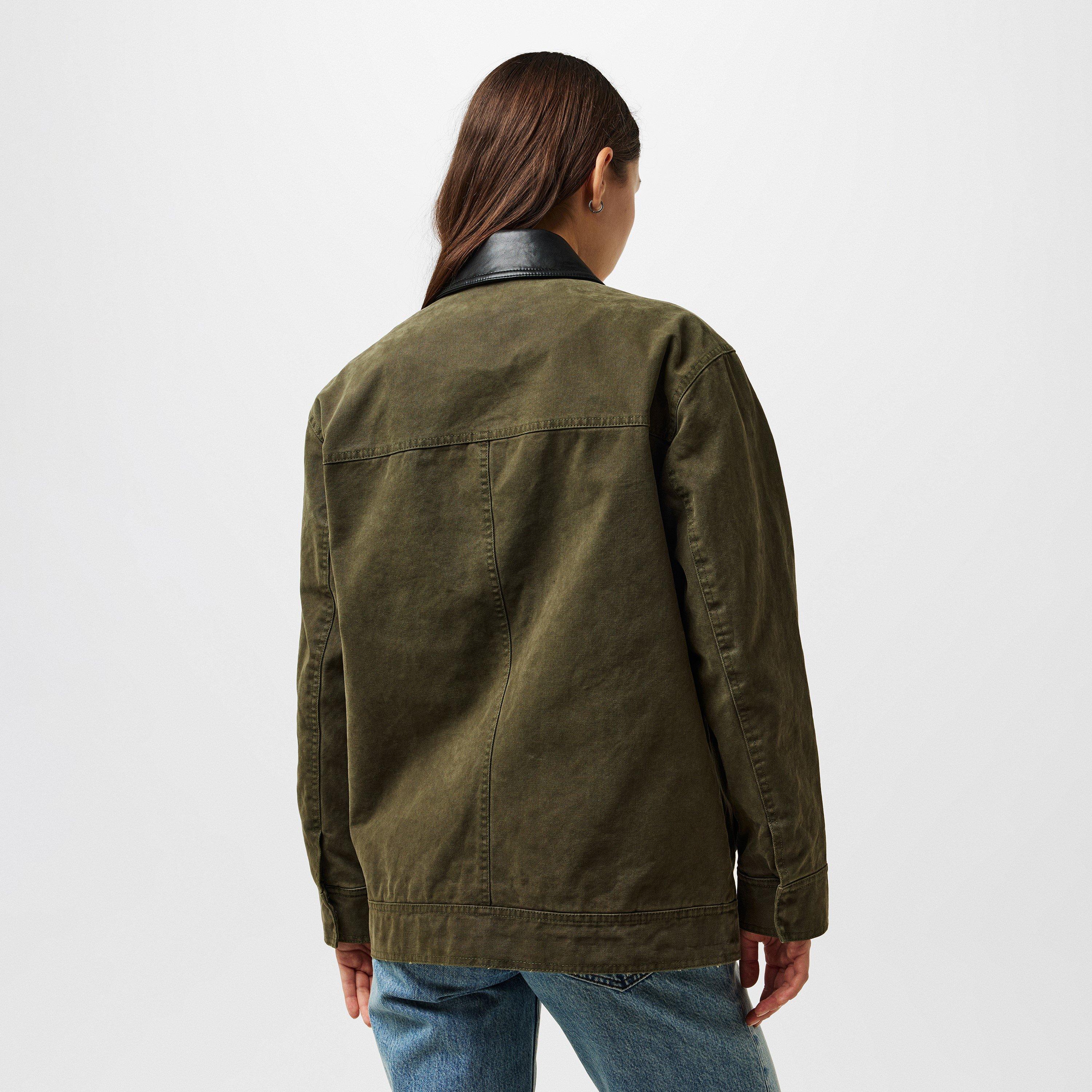ARMY GREEN - Anine Bing - Women's  Relaxed Fit Barn Jacket - 4
