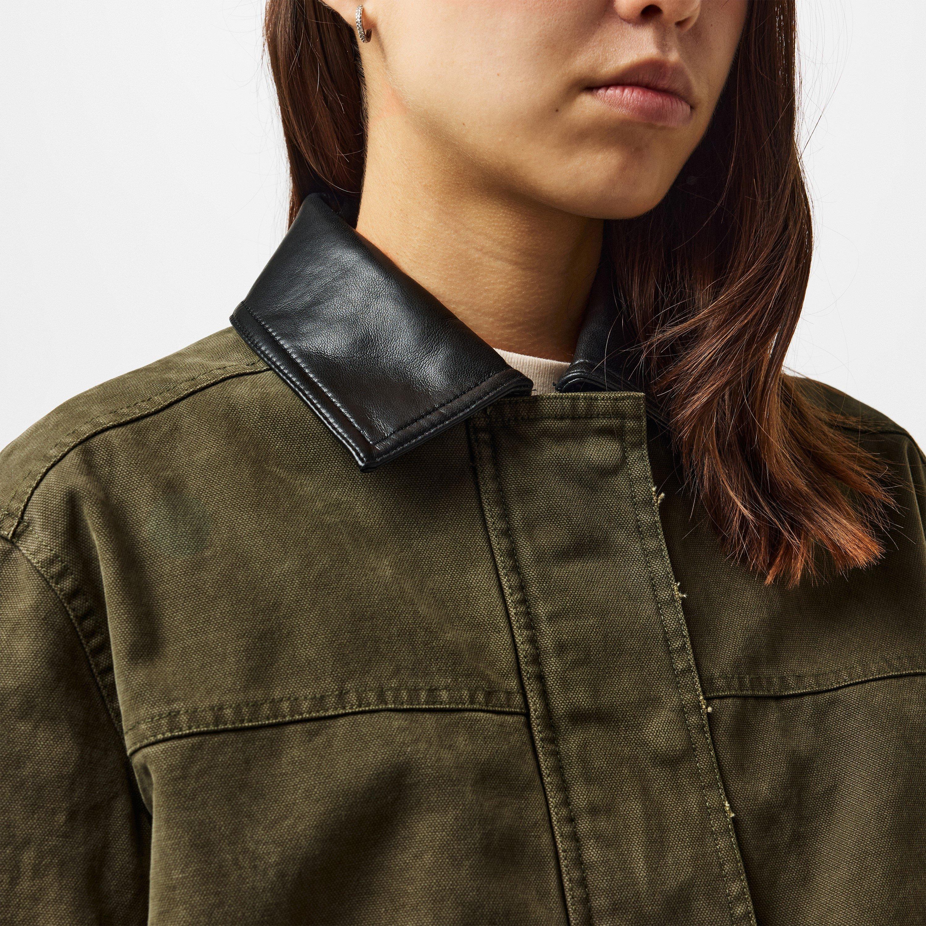 ARMY GREEN - Anine Bing - Women's  Relaxed Fit Barn Jacket - 5