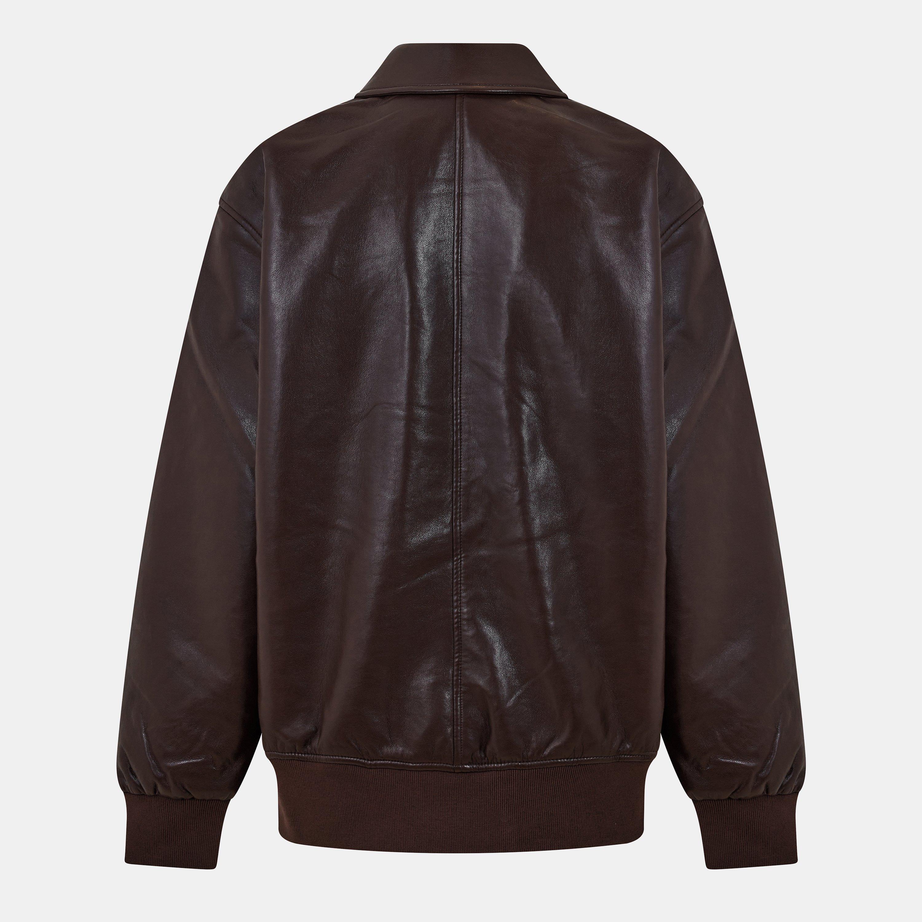 DARK BROWN - Anine Bing - Women's Leather Tailored Fit Jacket - 2