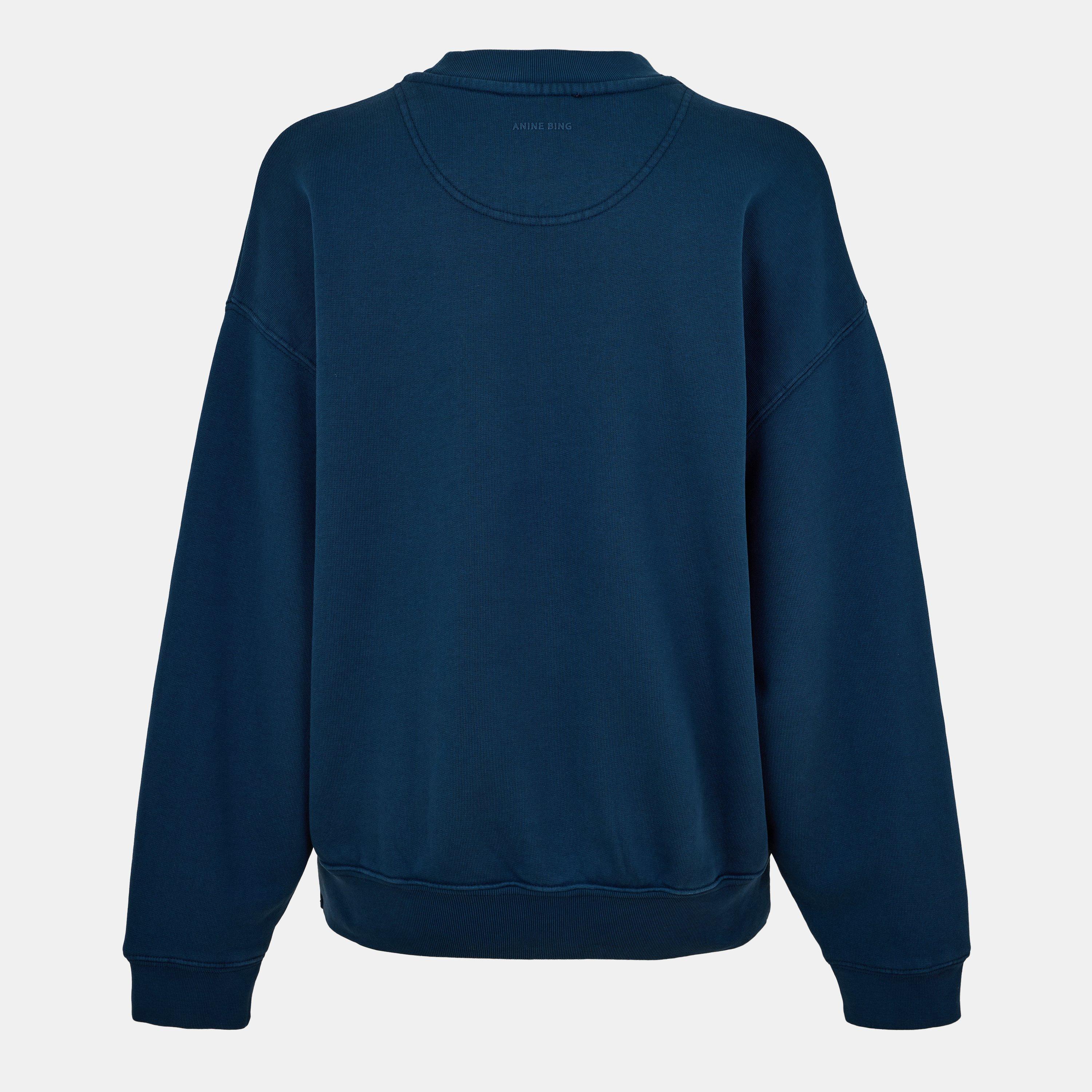 DARK BLUE - Anine Bing - Jaci Paris-logo Sweatshirt - 2