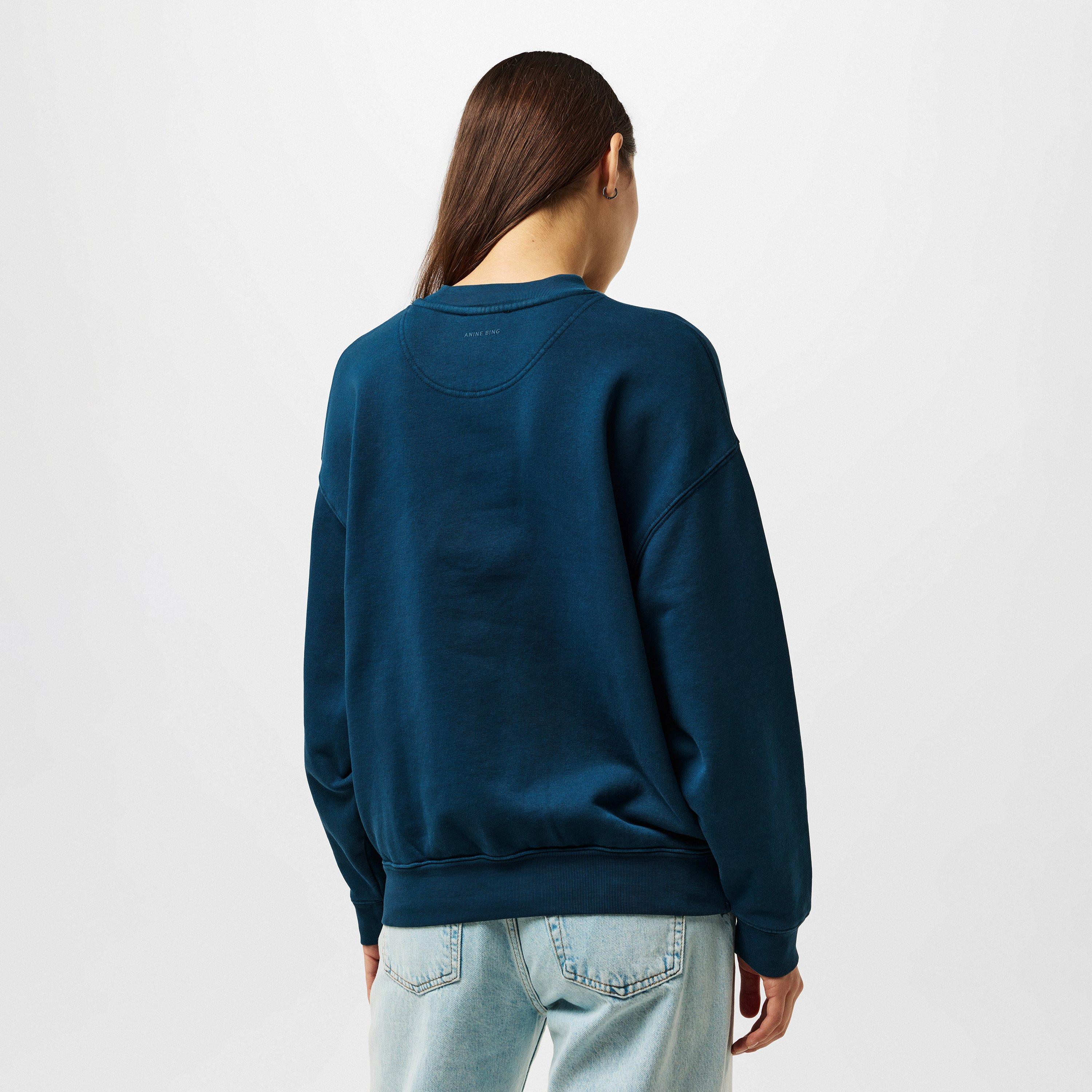 DARK BLUE - Anine Bing - Jaci Paris-logo Sweatshirt - 4