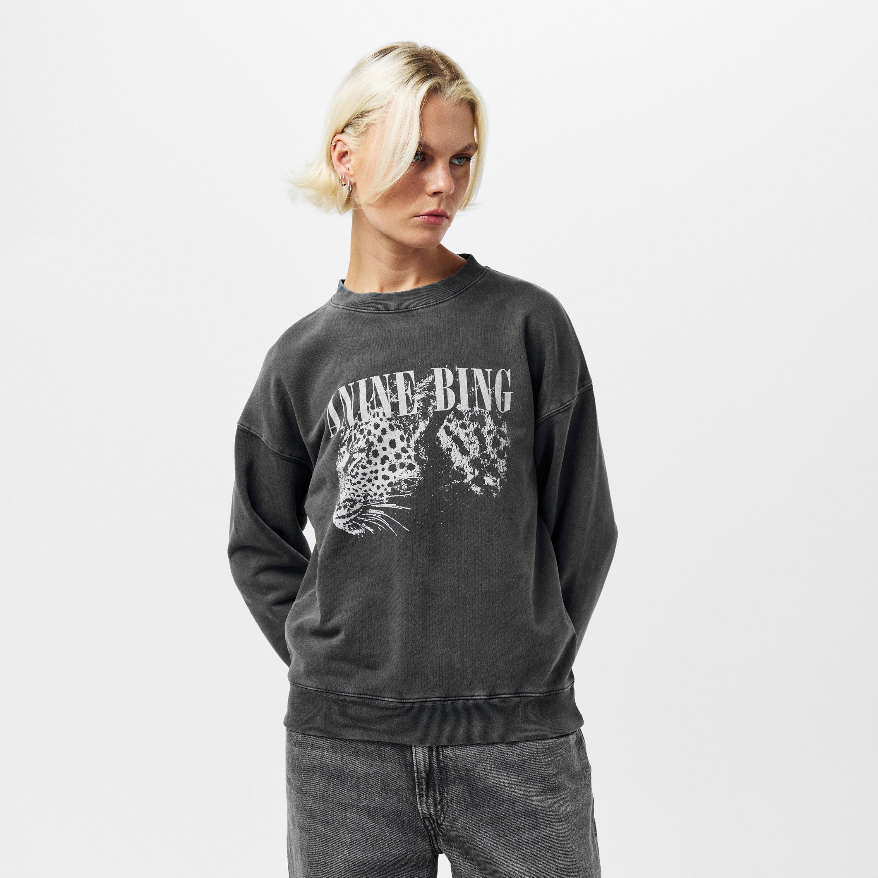 WASHED BLACK - Anine Bing - Women's Crew-Neck Sweatshirt - 3