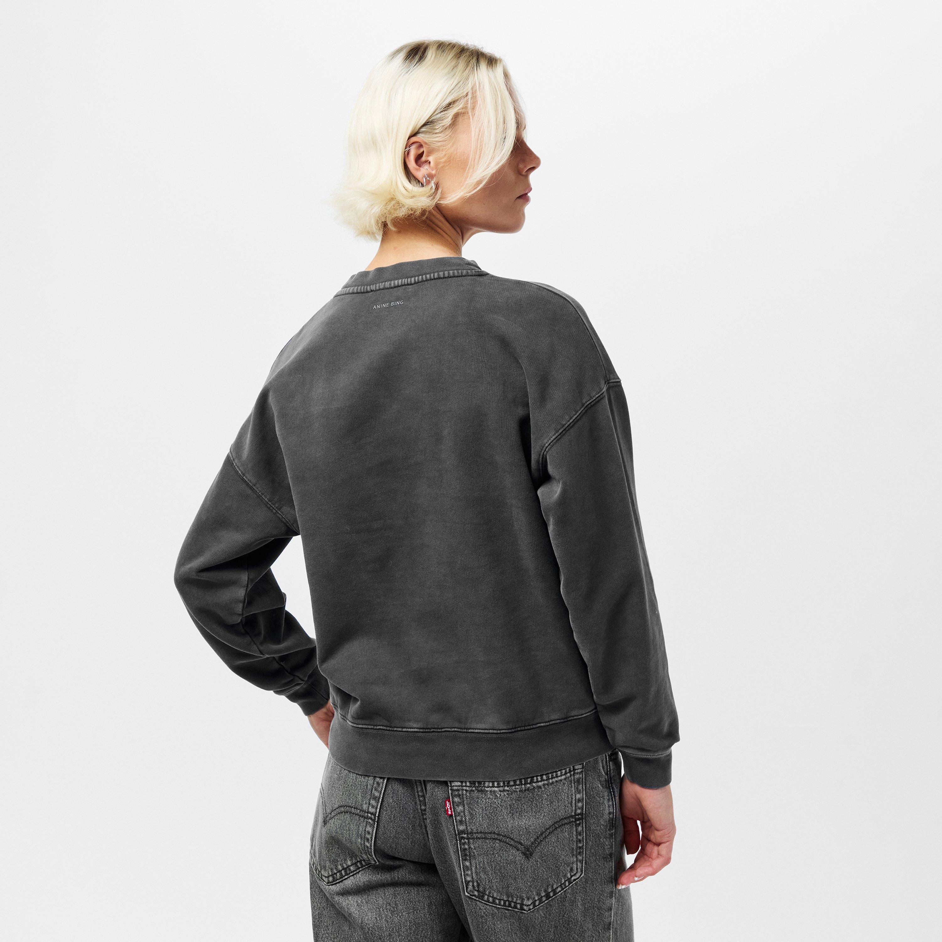WASHED BLACK - Anine Bing - Women's Crew-Neck Sweatshirt - 4