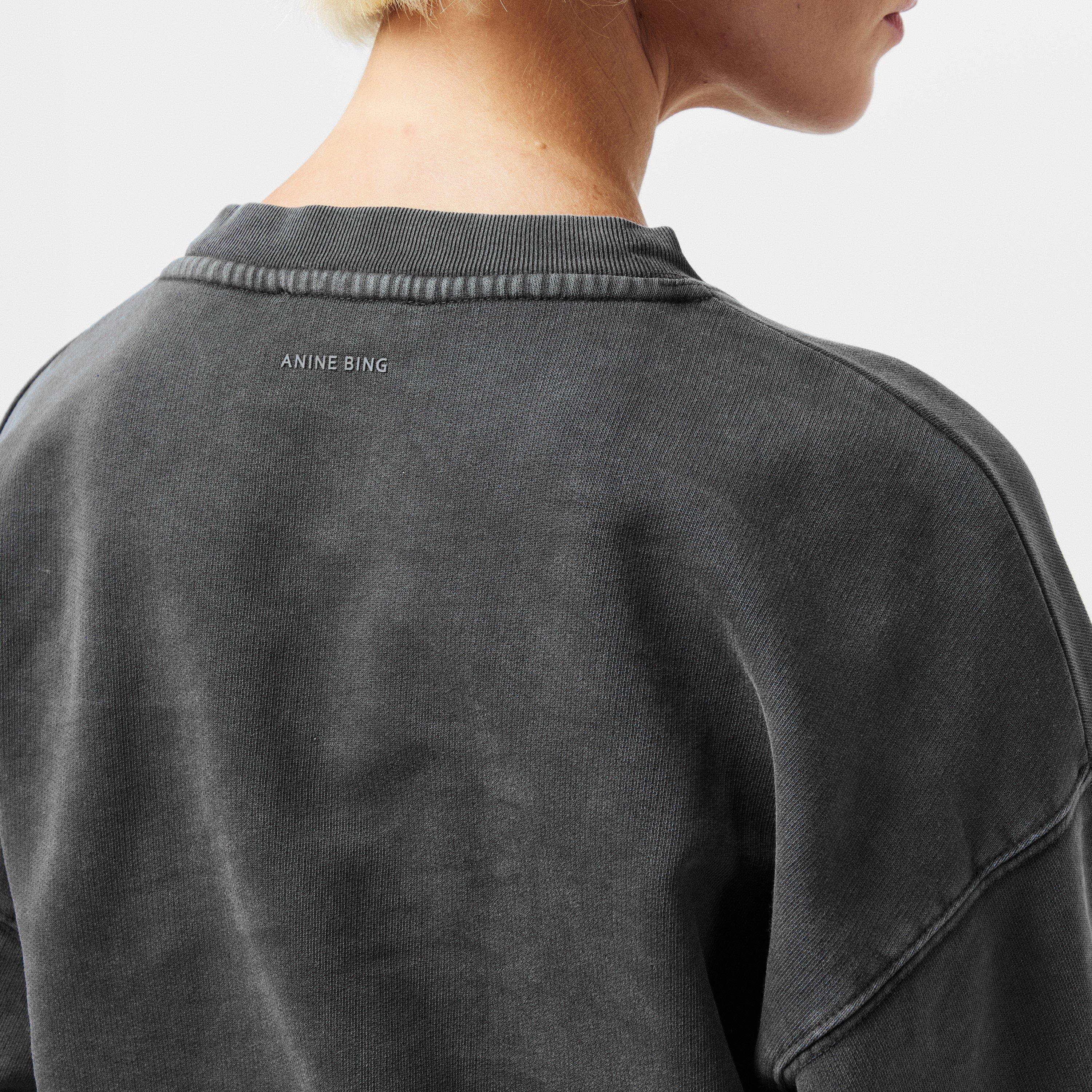 WASHED BLACK - Anine Bing - Women's Crew-Neck Sweatshirt - 5