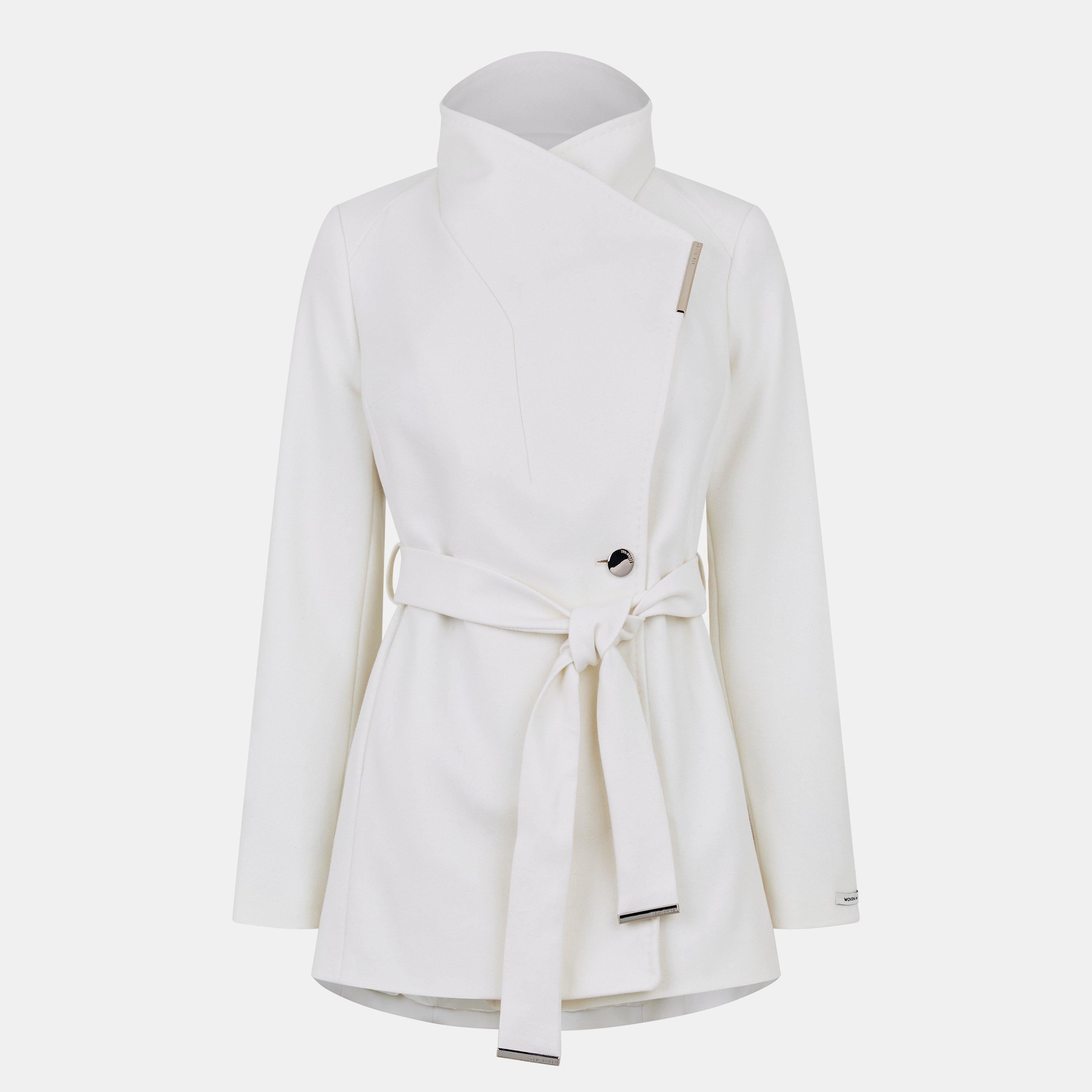 Elfenbein - Ted Baker - Belted Wrap Long Overcoat - 1