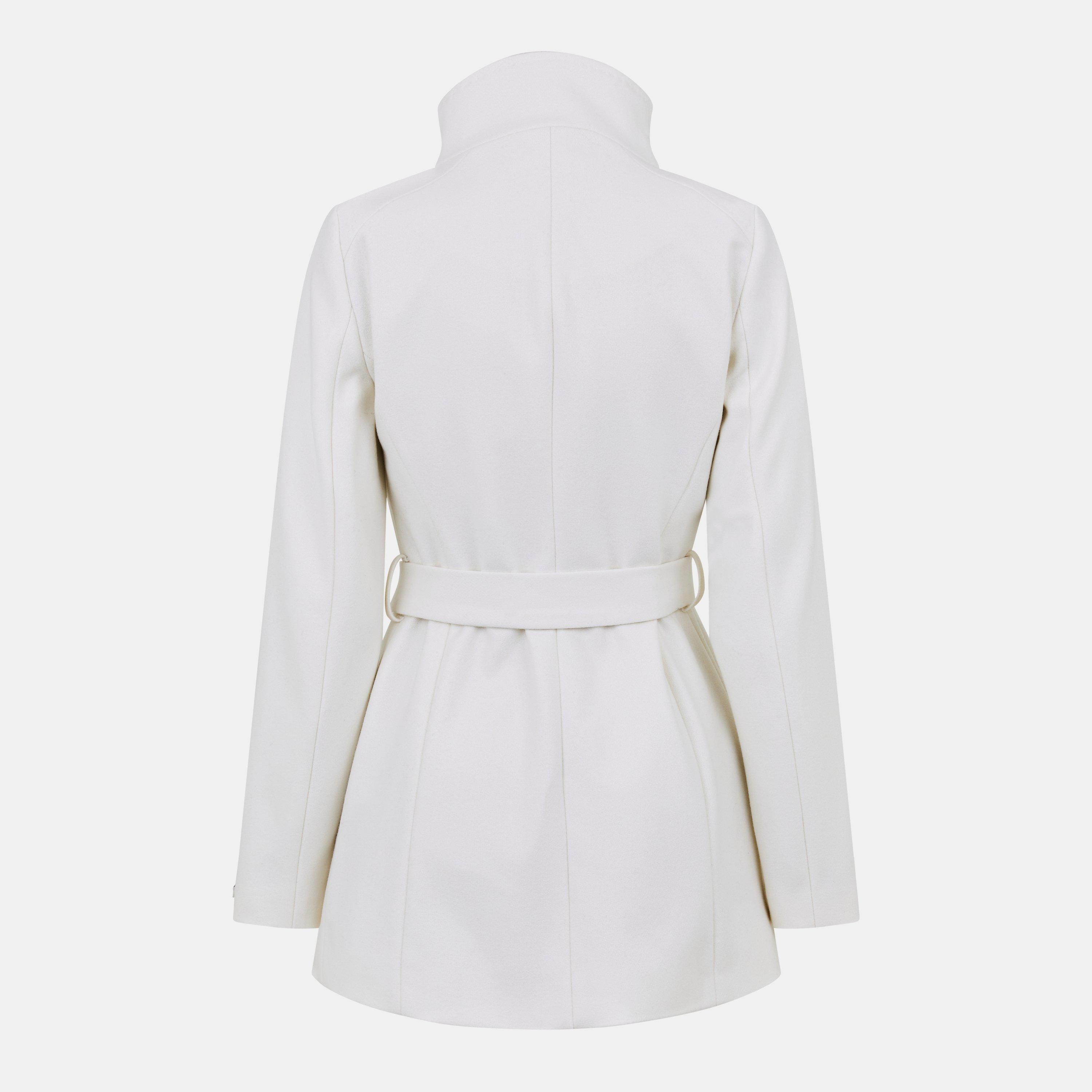 Elfenbein - Ted Baker - Belted Wrap Long Overcoat - 2