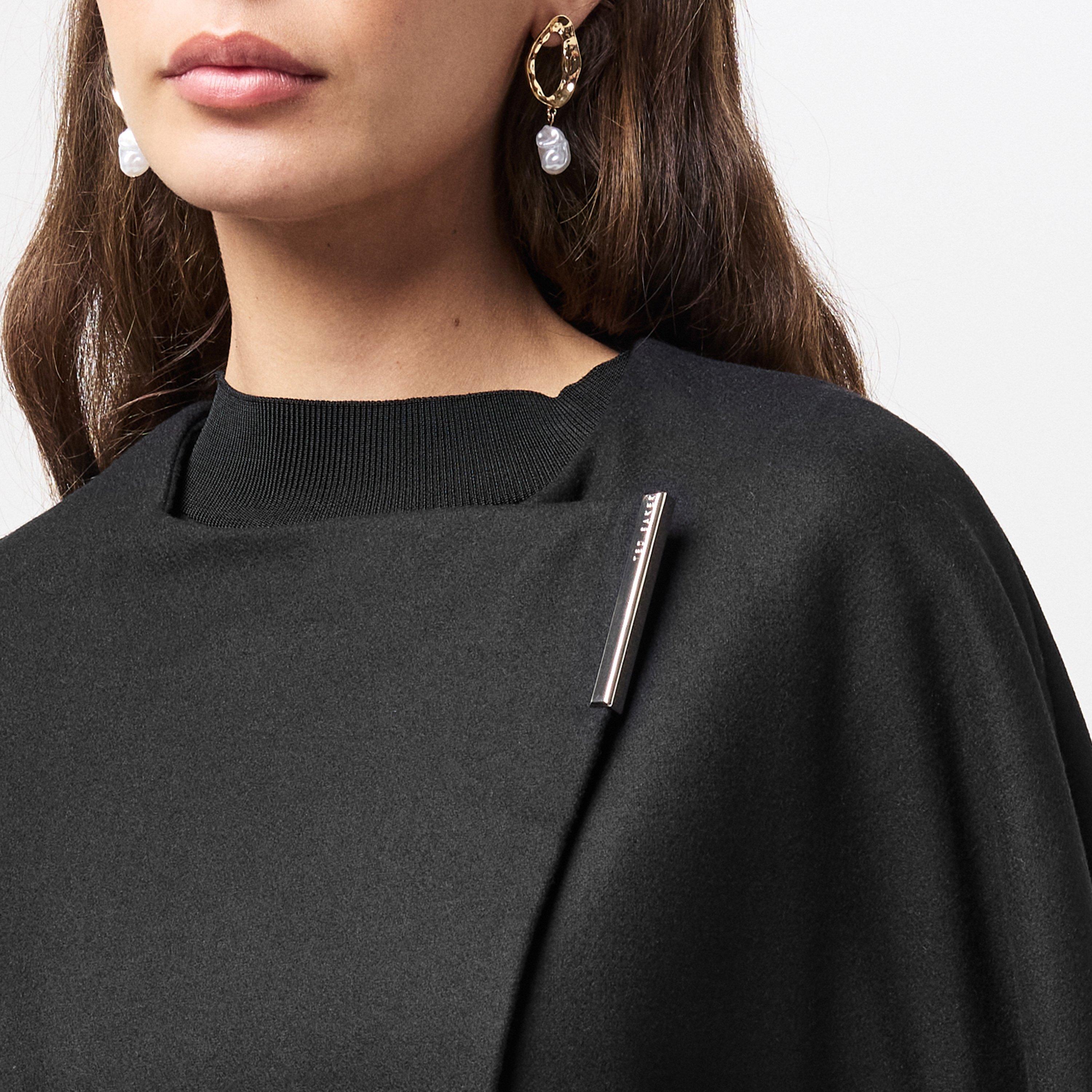 Zwart - Ted Baker - Aillaa Wool-Blend Wrap Mid-Length Overcoat - 5