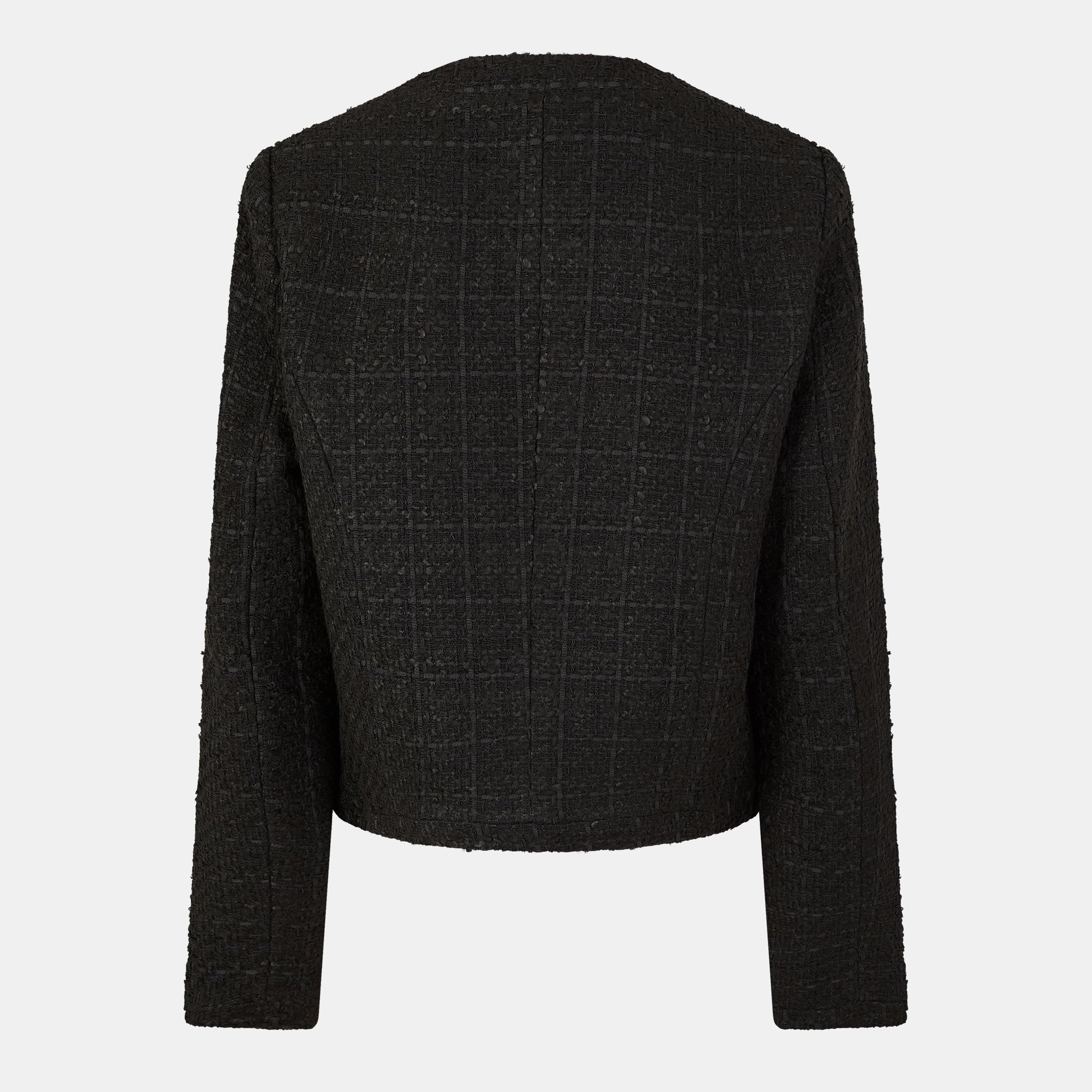 Zwart - Ted Baker - Rose Button Cropped Hybrid Jacket - 2