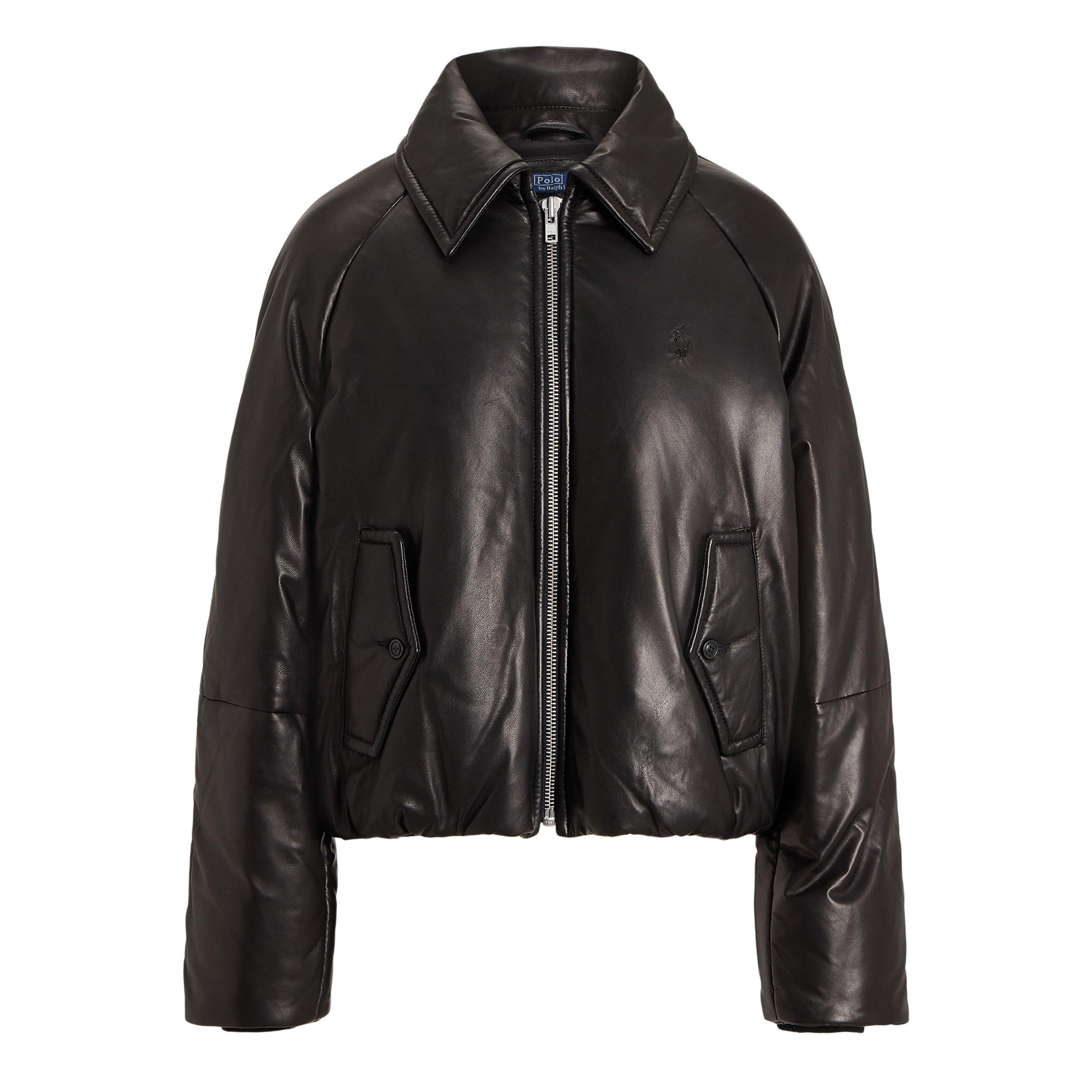 POLO BLACK - Polo Ralph Lauren - Women's Bomber Leather Jacket - 1