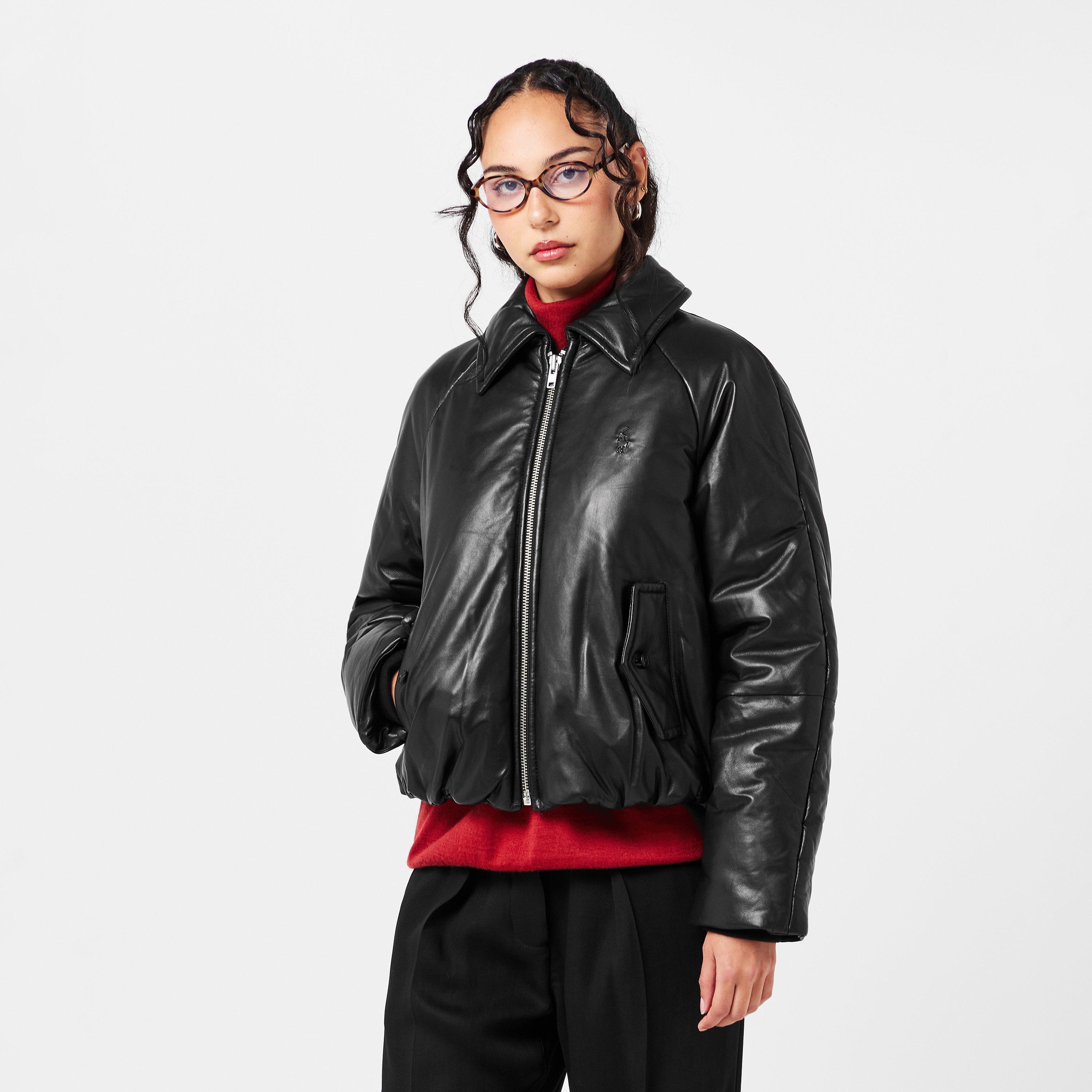 POLO BLACK - Polo Ralph Lauren - Women's  Bomber Leather Jacket - 3