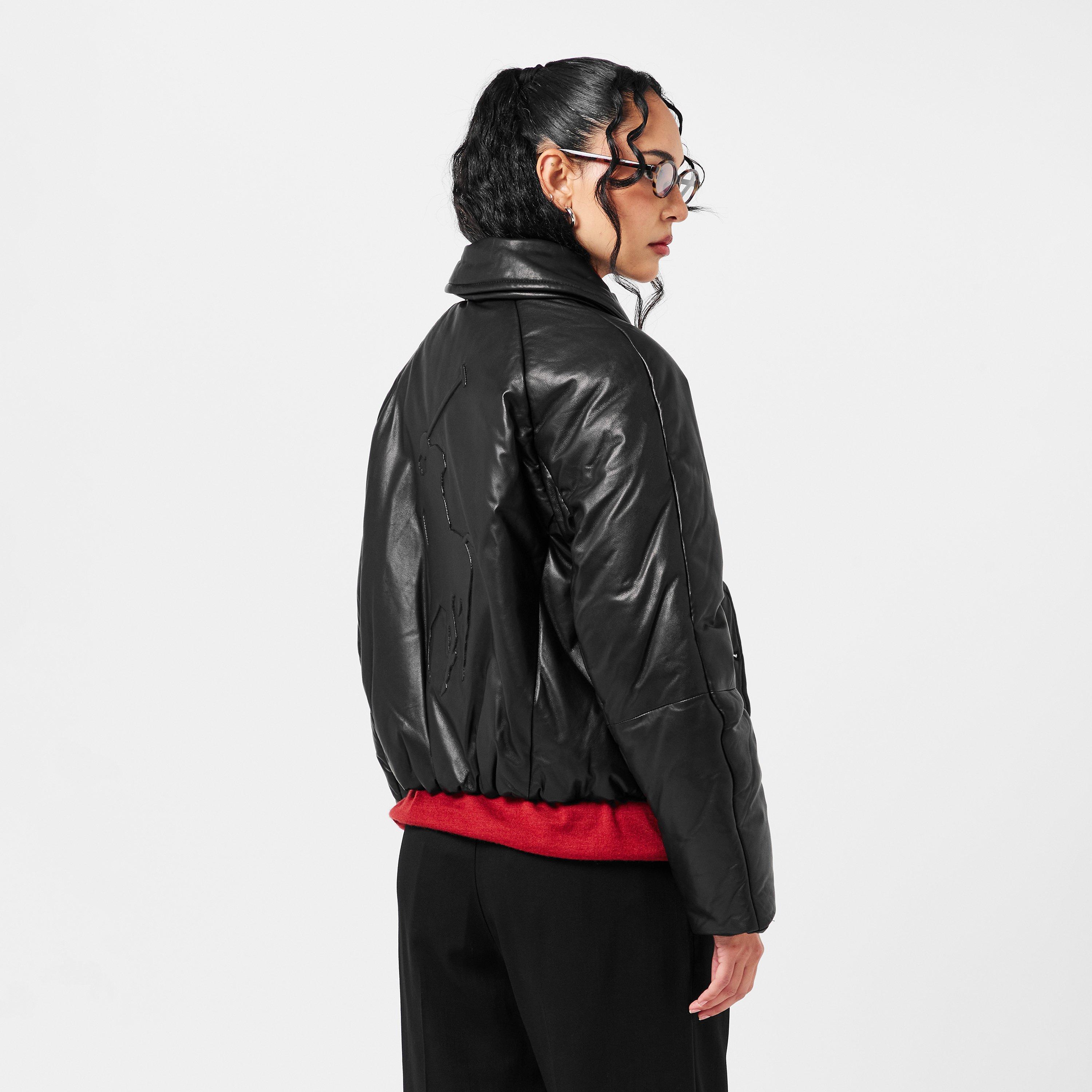 POLO BLACK - Polo Ralph Lauren - Women's  Bomber Leather Jacket - 4