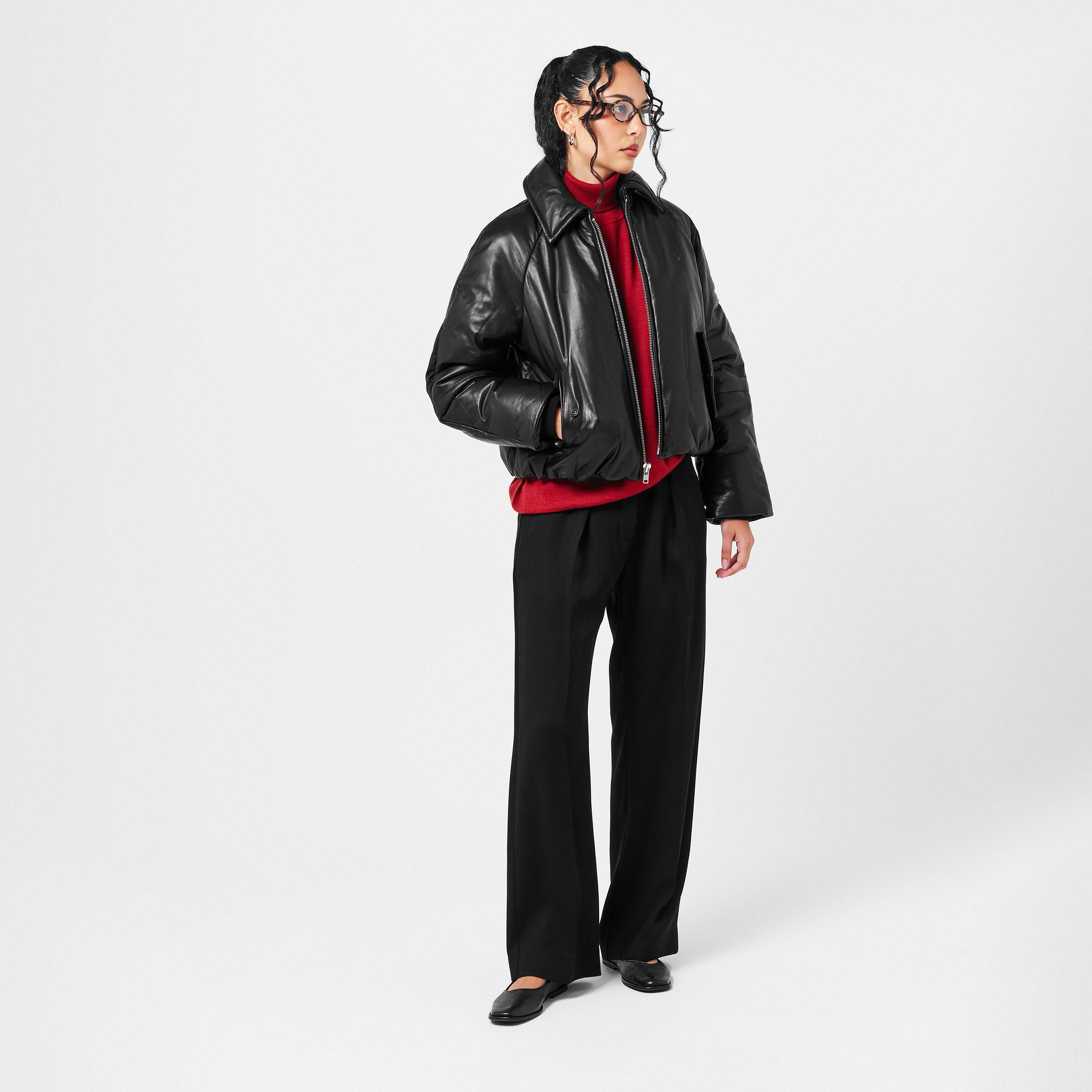 POLO BLACK - Polo Ralph Lauren - Women's  Bomber Leather Jacket - 6