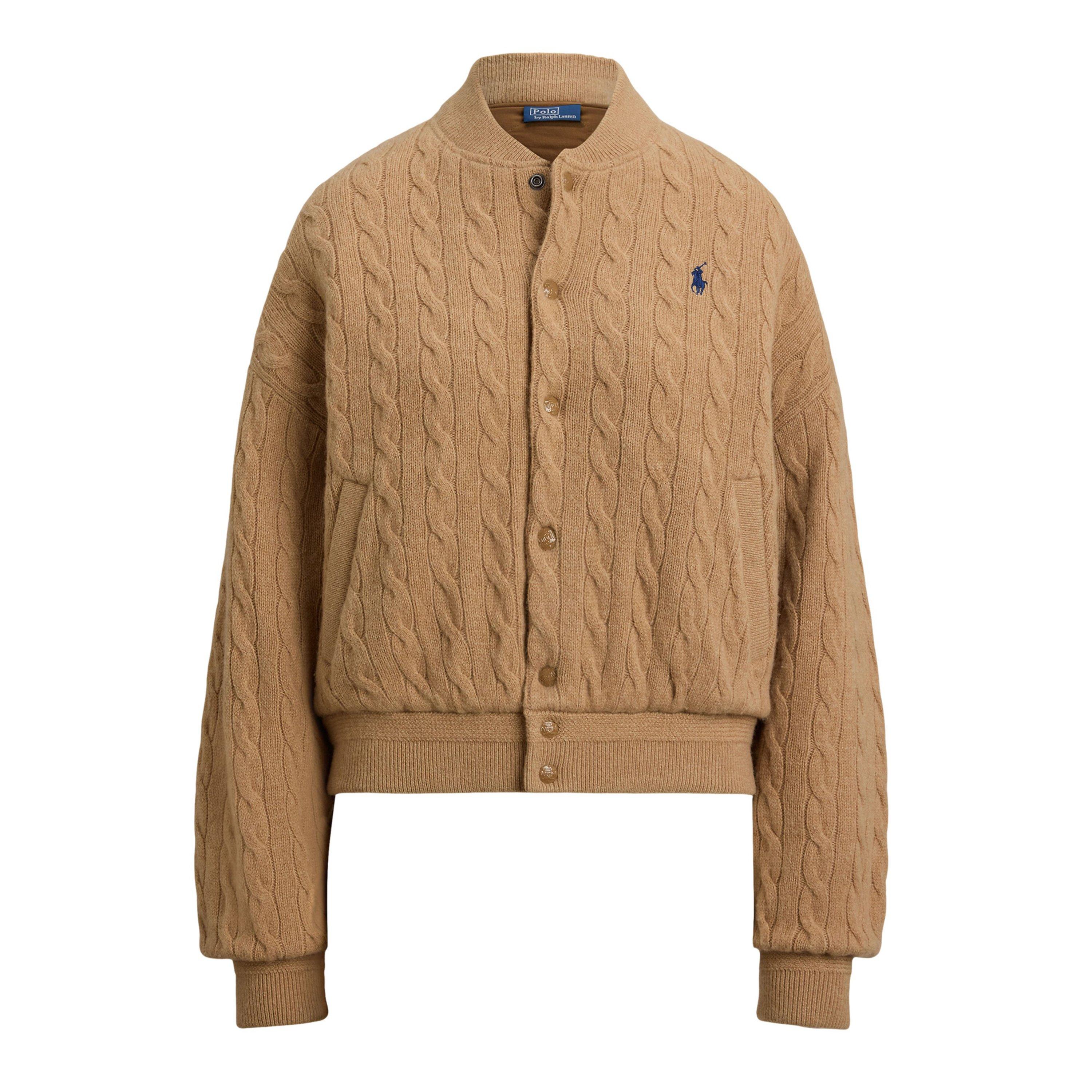 Col Camel - Polo Ralph Lauren - Women's American Style Ribbed Trim Bomber Jacket - 1