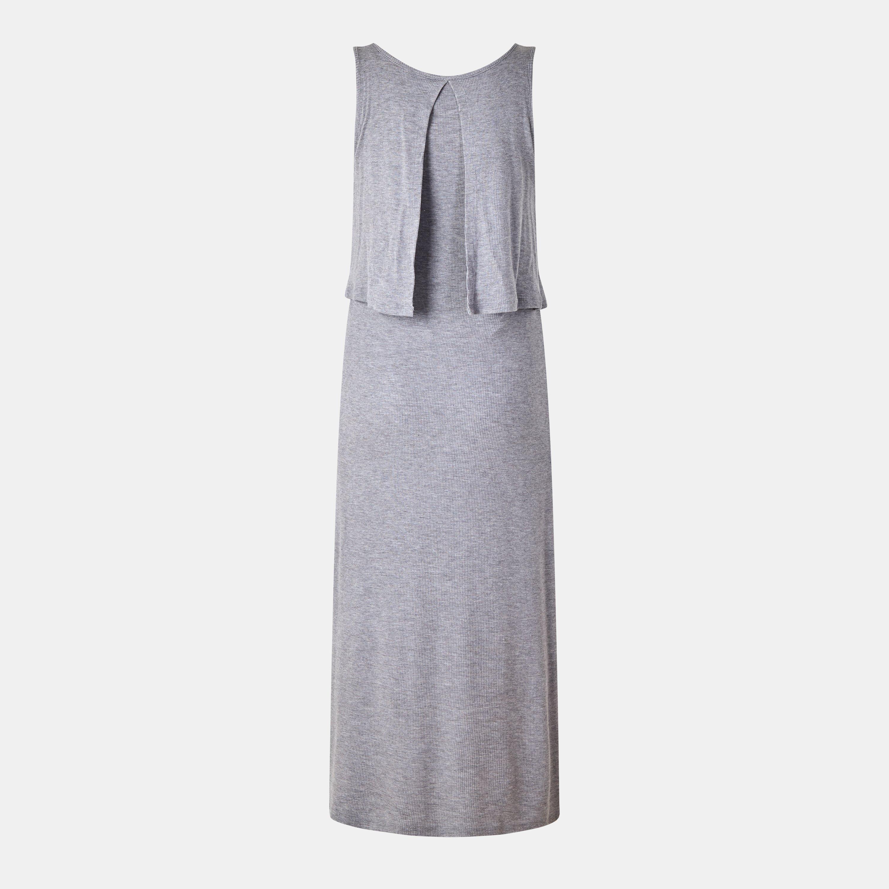 Light Grey Mel - Mamalicious - Mama Mat Knitted Jumper Dress - 2