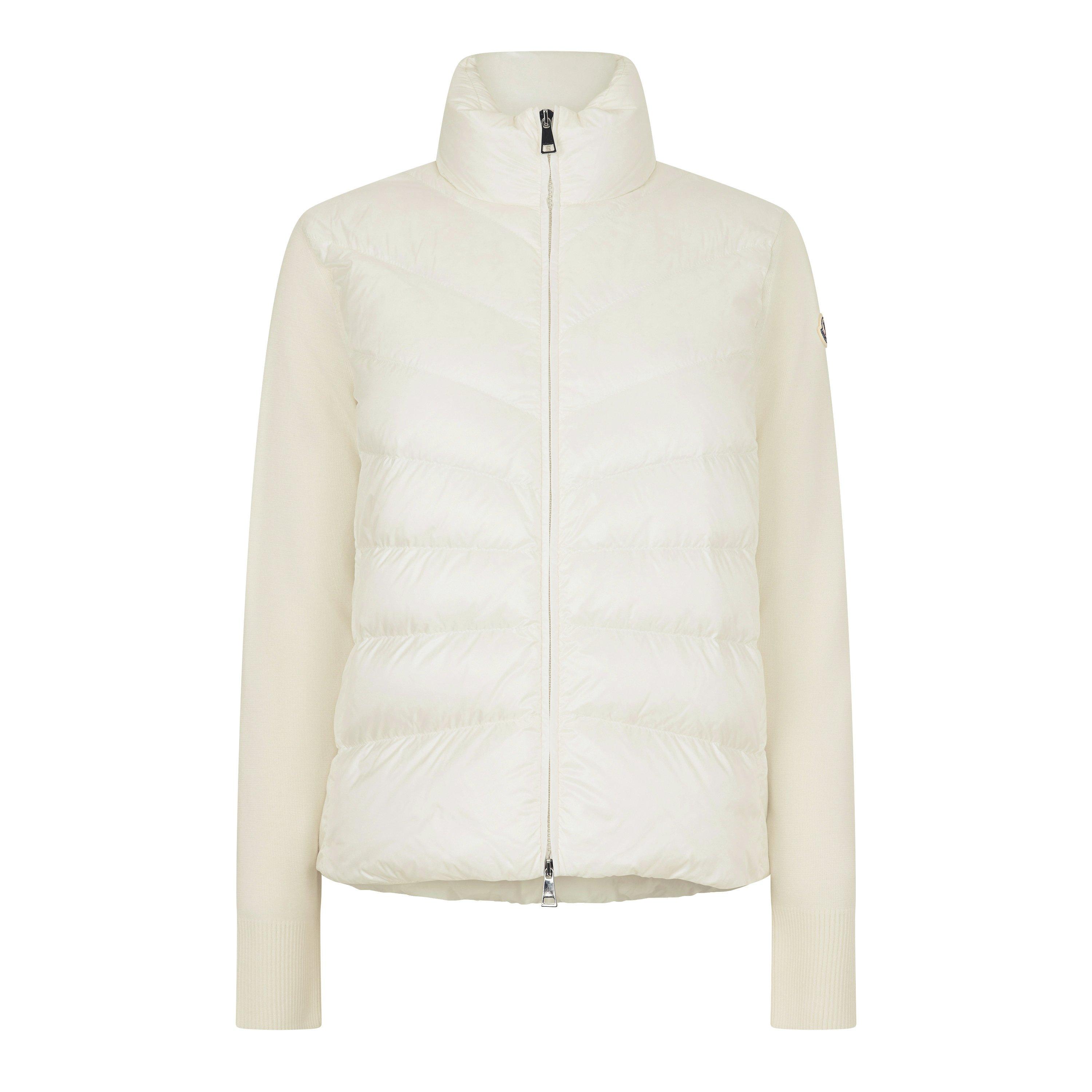 Moncler Moncler Quilt Cardi Ld64 - Cream - Size 6 (2XS)