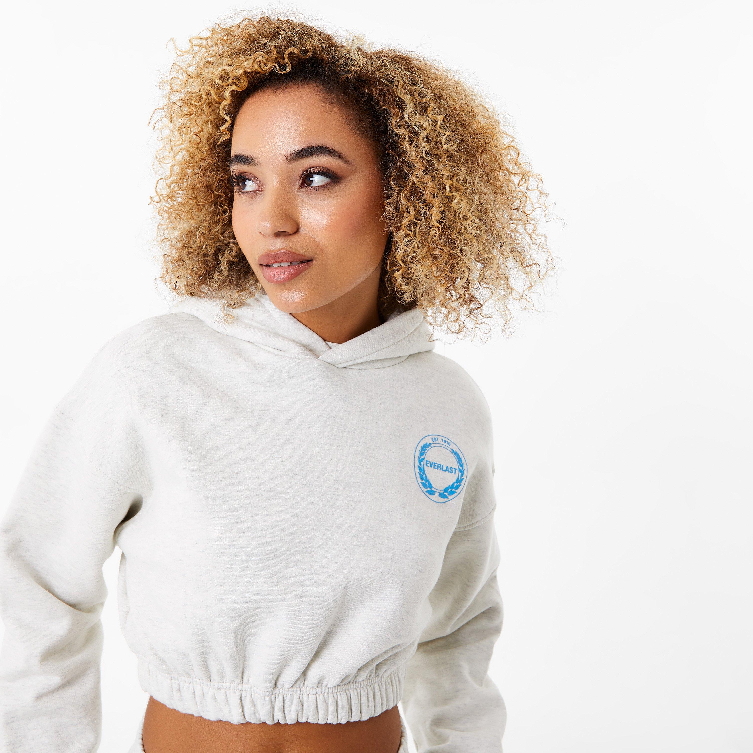 White Marl - Everlast - Cropped Hoody Womens - 3