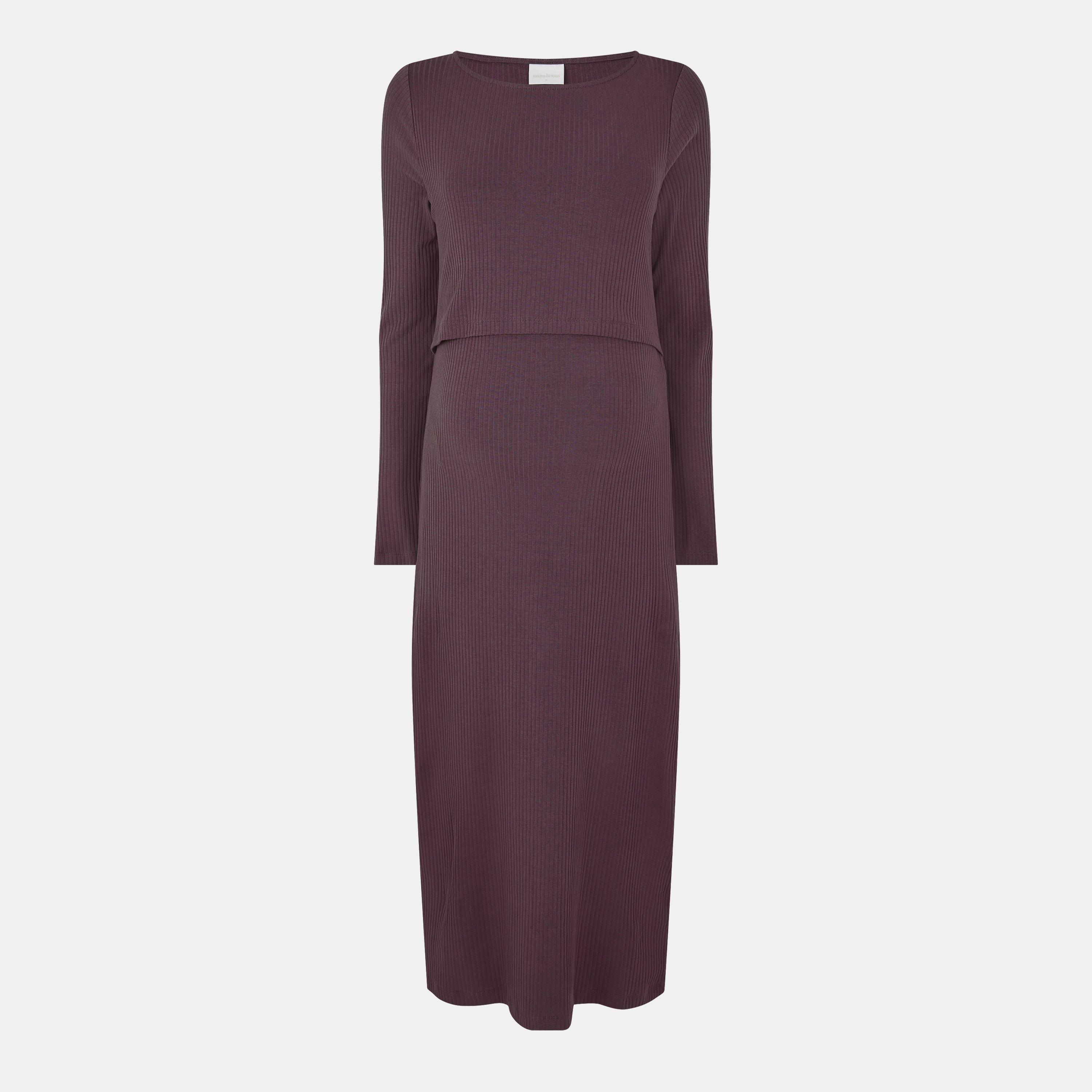 Plum Perfect - Mamalicious - Women's Knitted Jumper Dress - 1