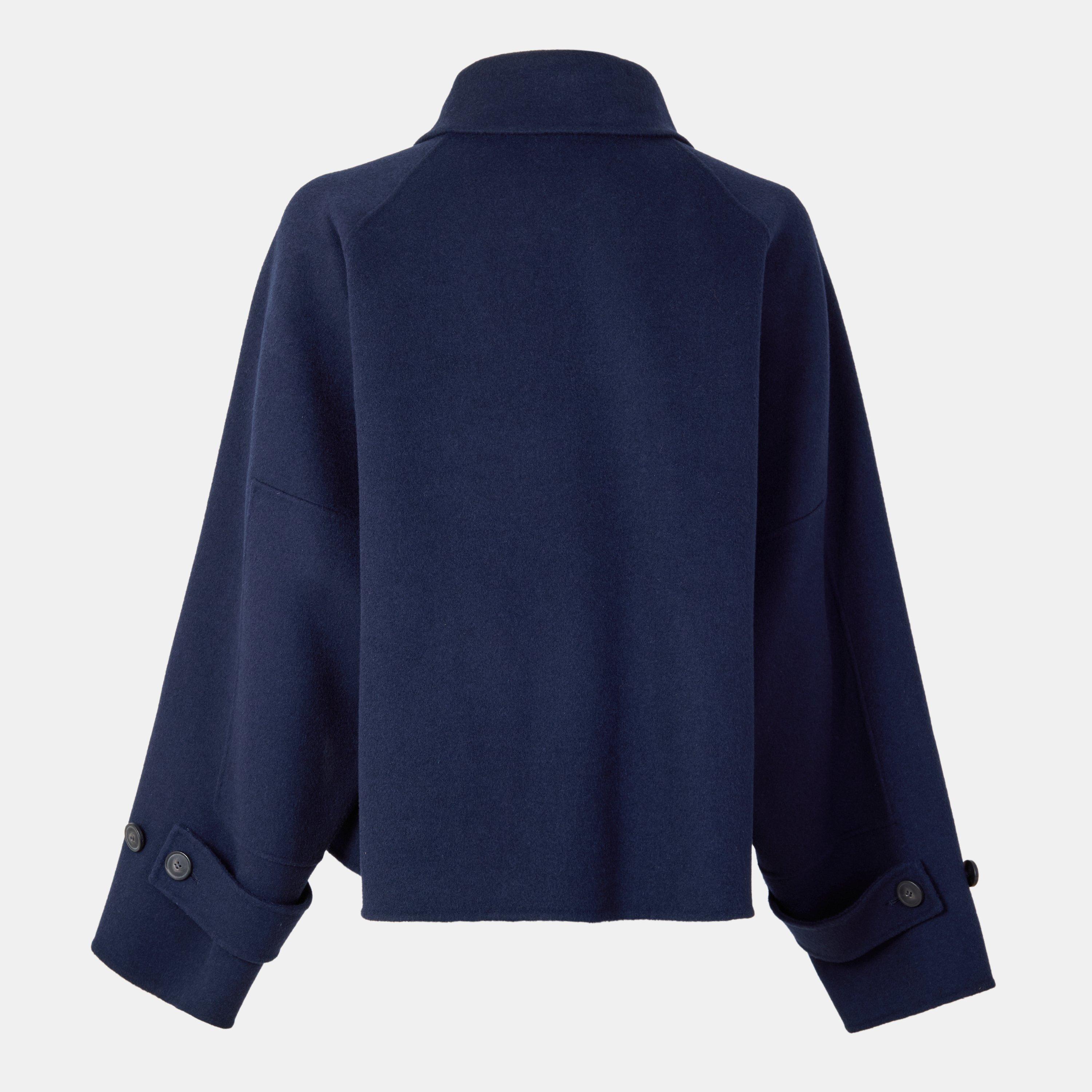 Blu - Weekend Max Mara - Women's Carella Wool Long Sleeve Boxy Fit Pea Coat - 2