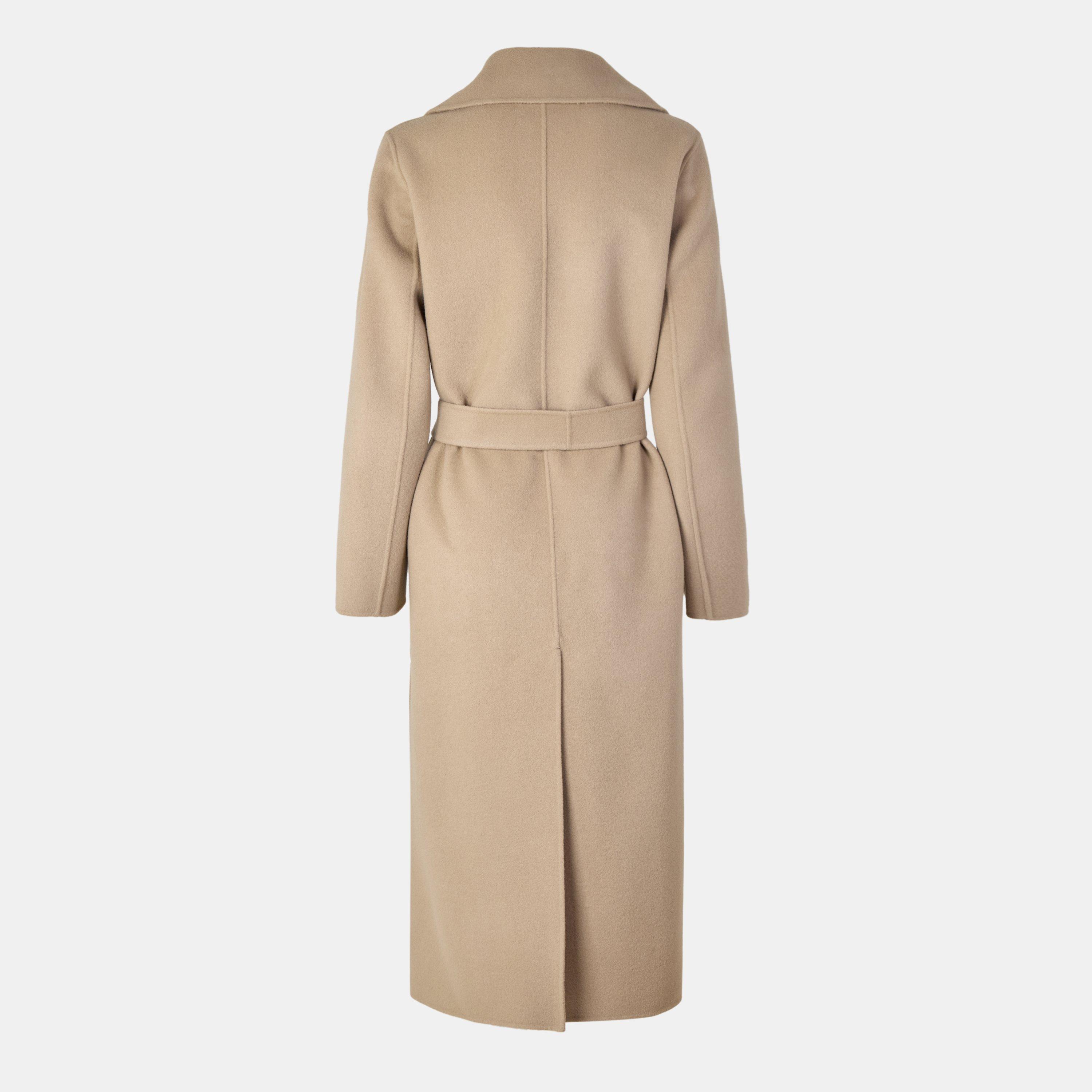 Beige - Weekend Max Mara - Women's Manu Wool Long Sleeve Longline Overcoat - 2