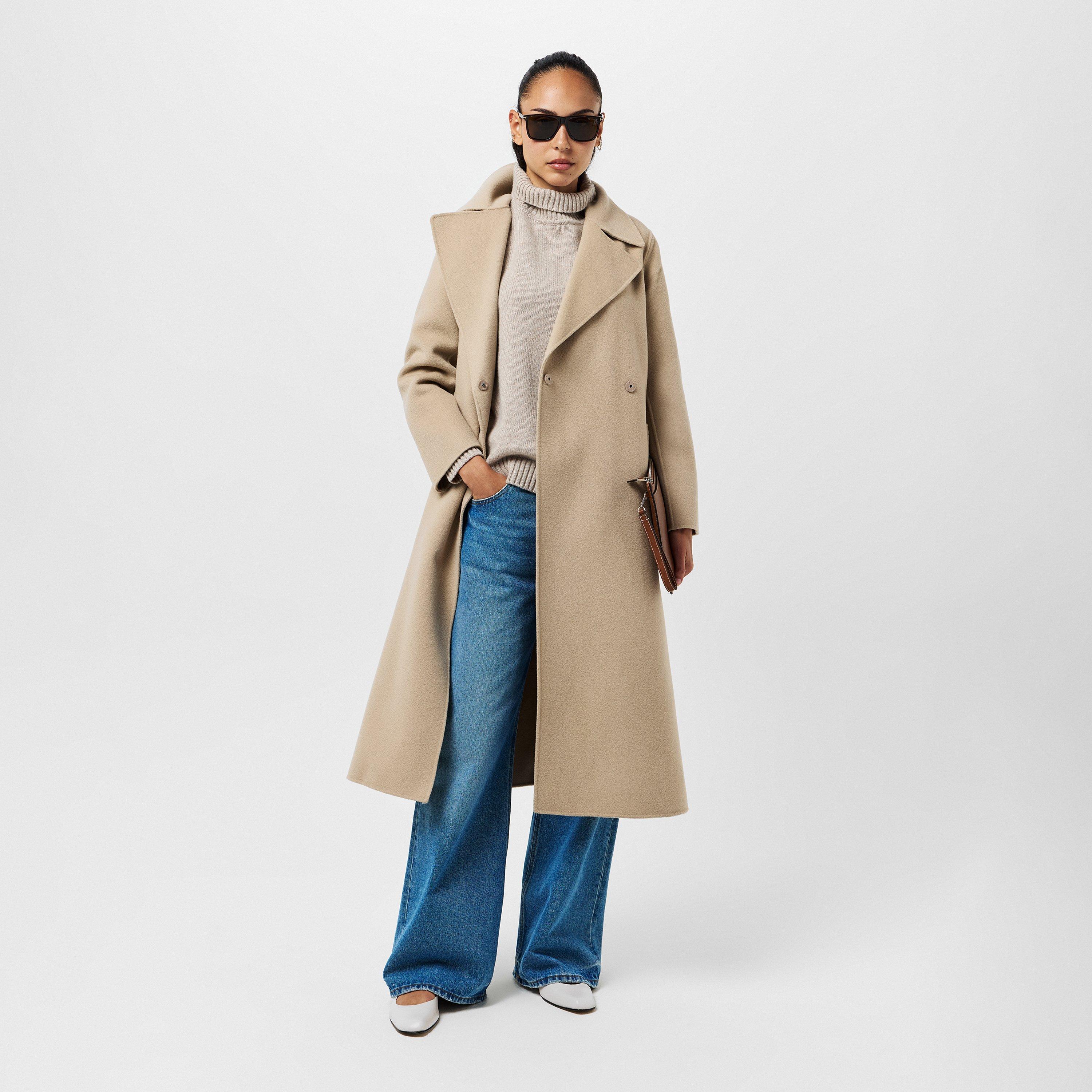 Beige - Weekend Max Mara - Women's Manu Wool Long Sleeve Longline Overcoat - 6
