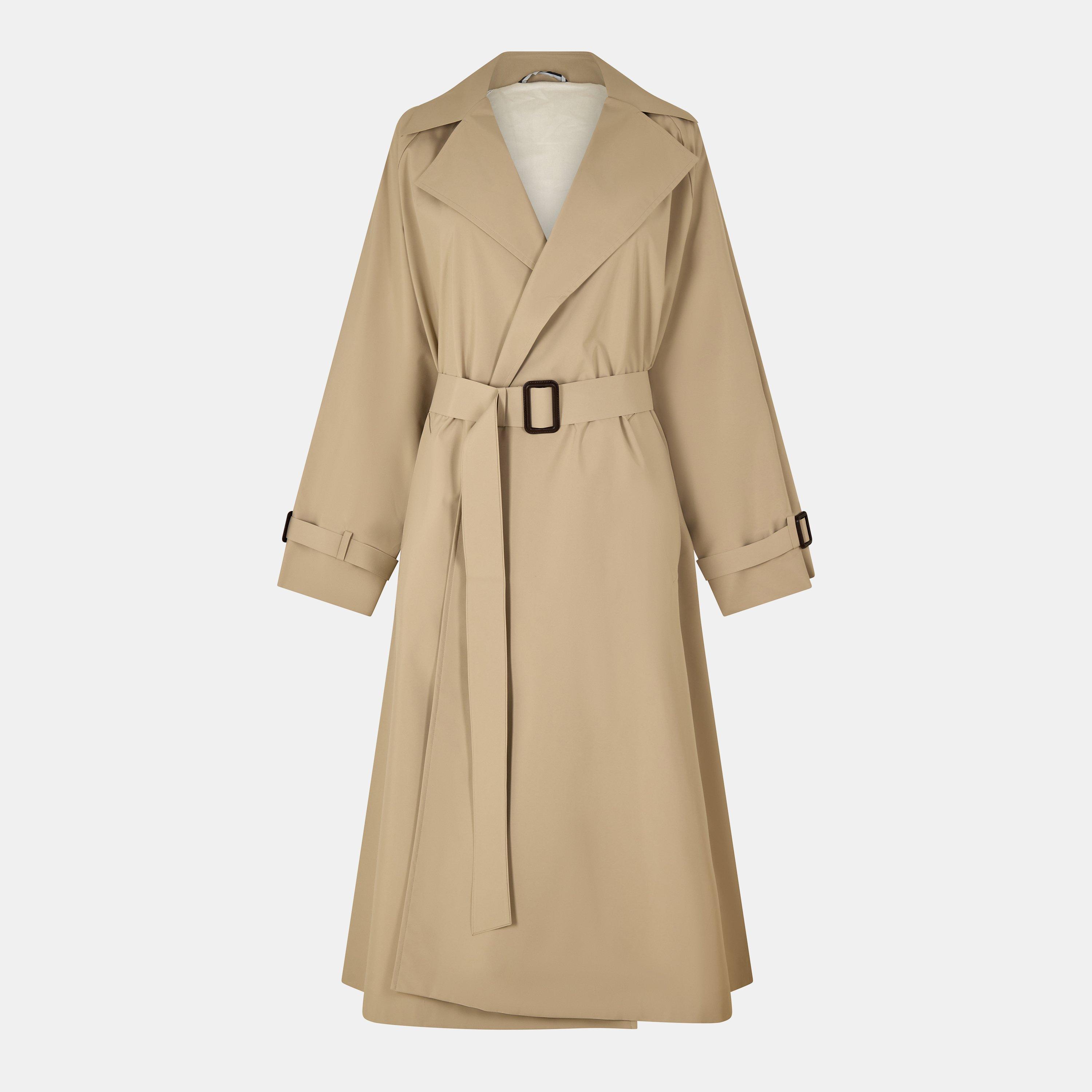 Beige - Weekend Max Mara - Women's Fatto Water-Repellent Double-Breasted Long Sleeve Trench Coat - 1