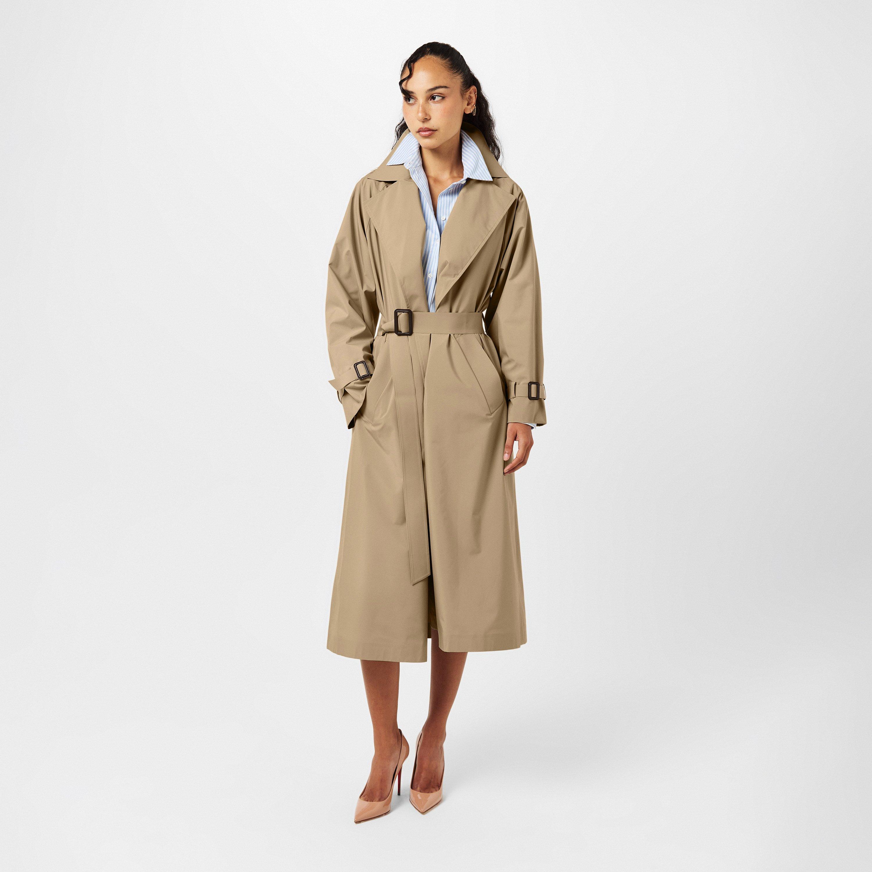 Beige - Weekend Max Mara - Women's Fatto Water-Repellent Double-Breasted Long Sleeve Trench Coat - 6