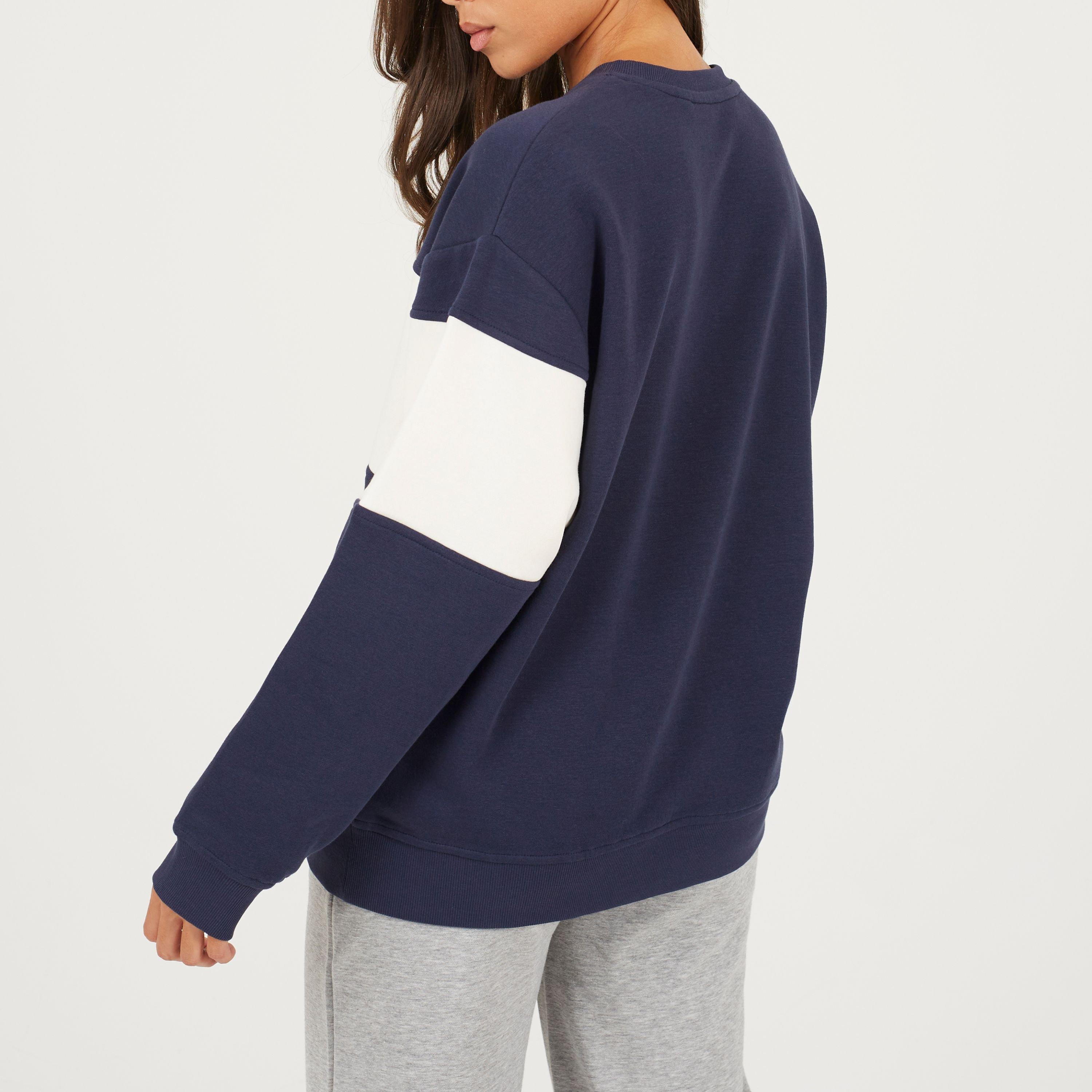 Navy/Cream - Brave Soul - BS Womens Crew Neck Sweatshirt with California Embroidery. - 2