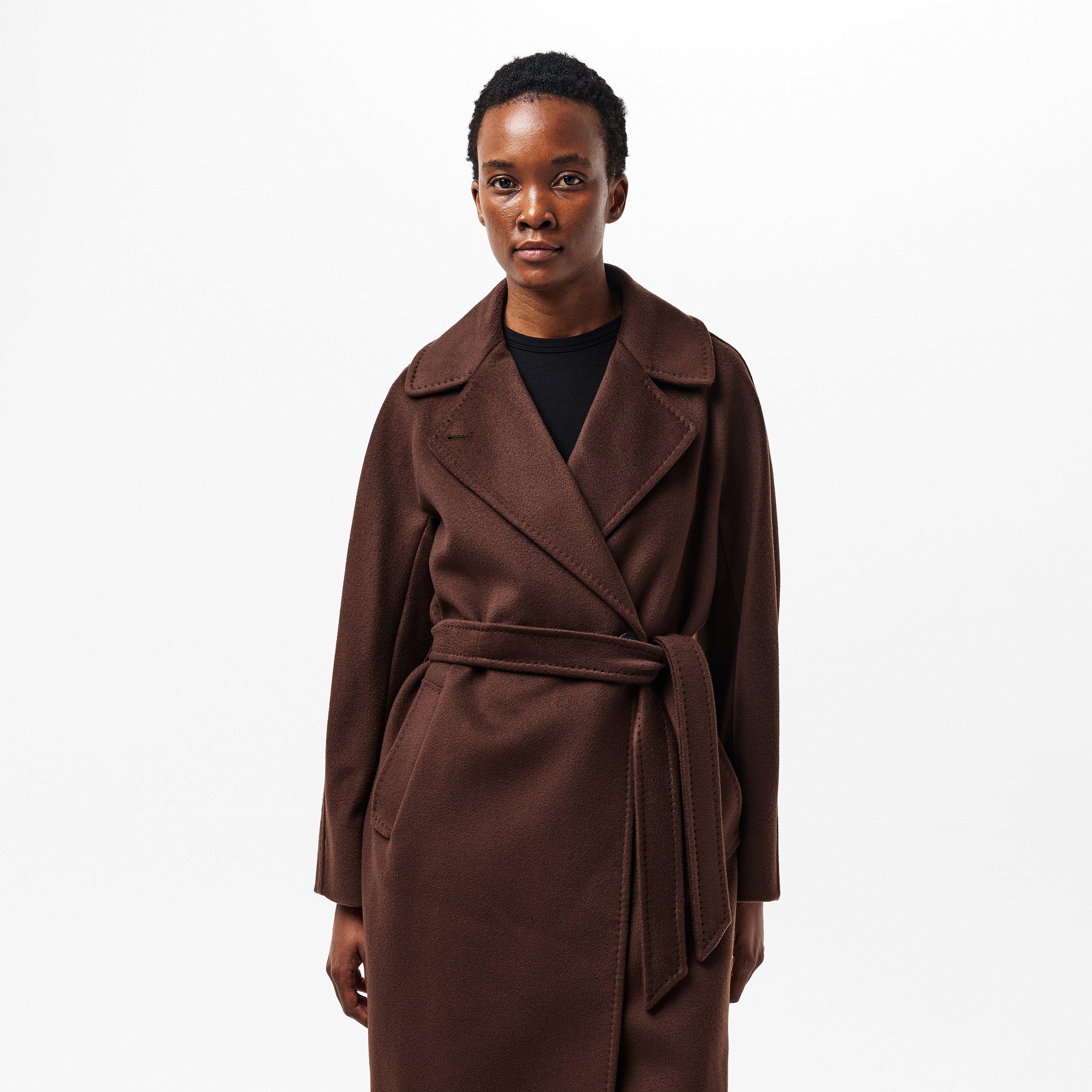Chocolate - Weekend Max Mara - Women's  Tailored Structured Overcoat - 3