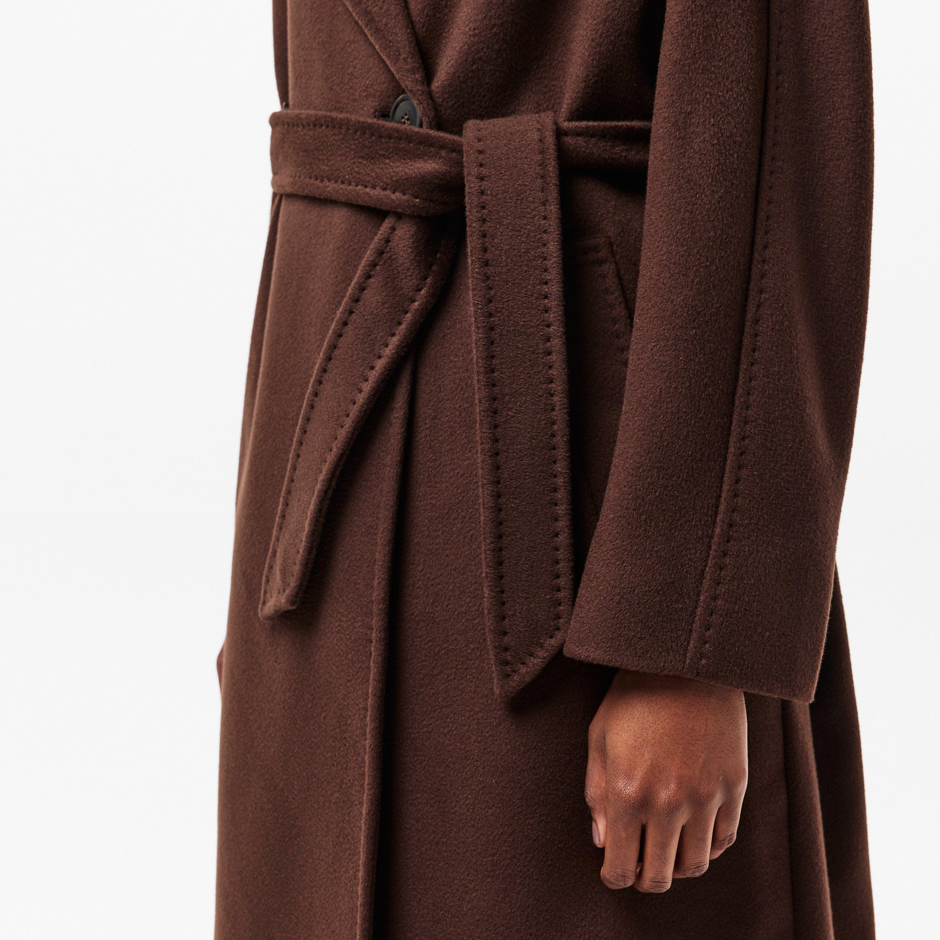 Chocolate - Weekend Max Mara - Women's  Tailored Structured Overcoat - 5