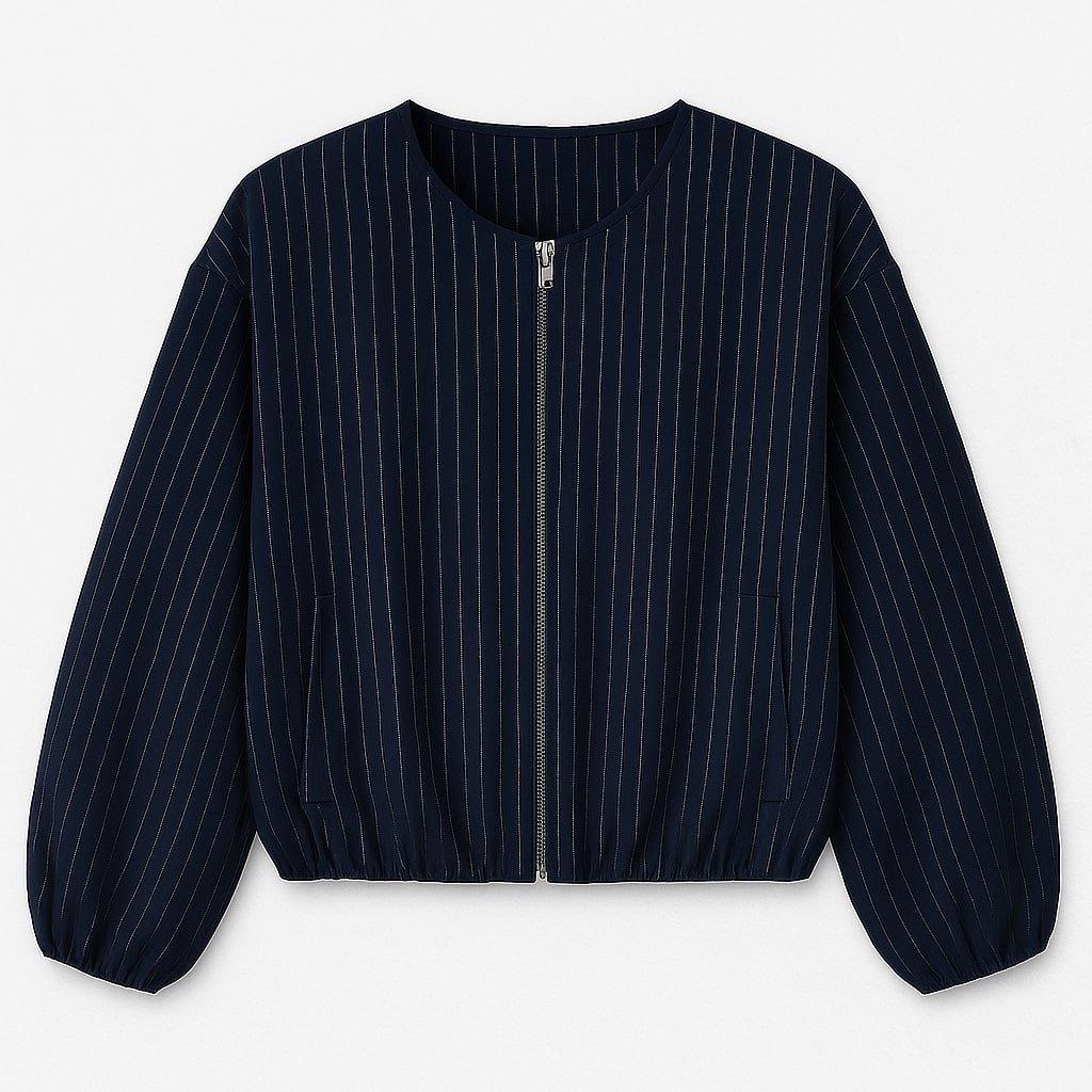 Navy - I Saw It First - Bubble Hem Jacket - 1