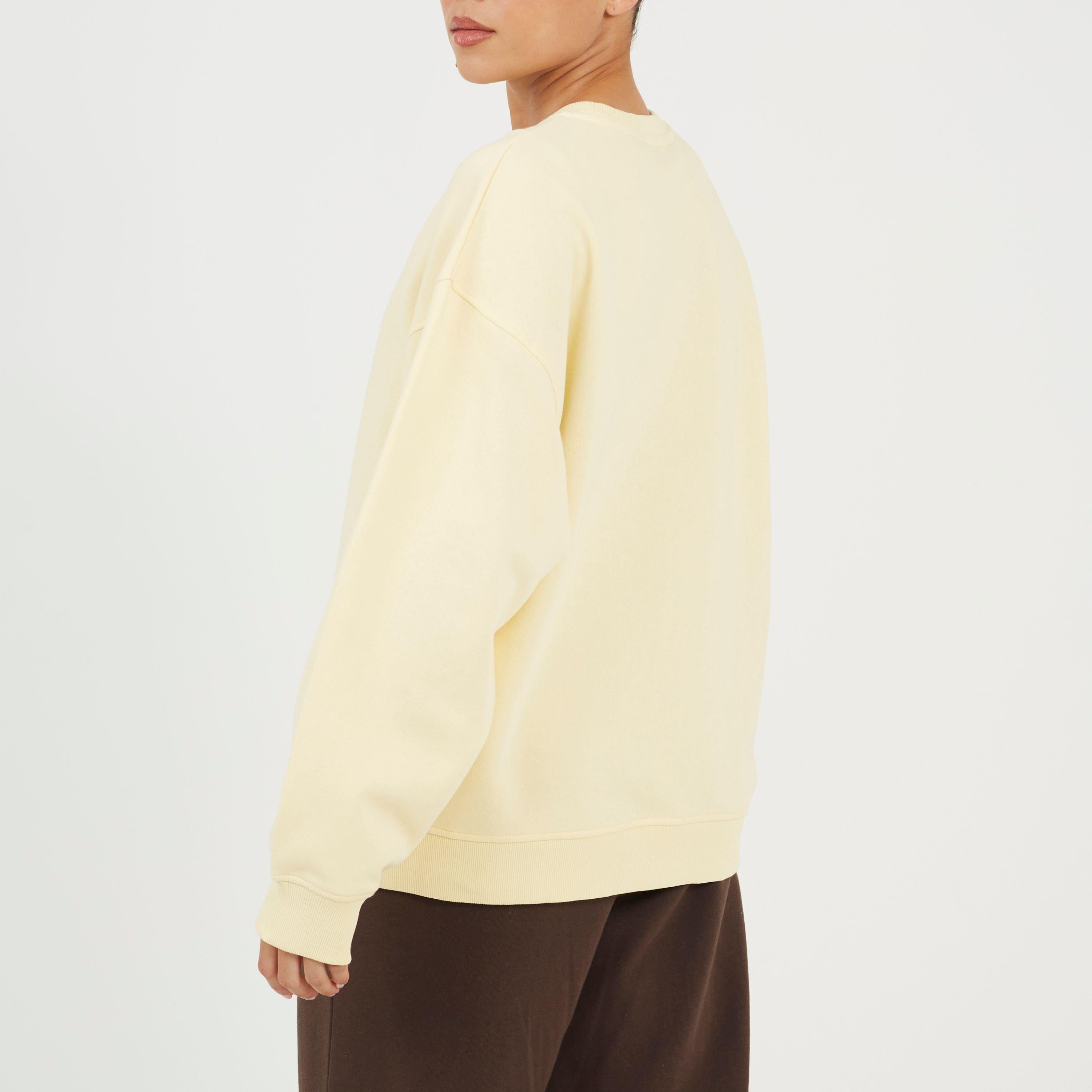 Yellow - Brave Soul - BS Womens Crew Neck Sweatshirt with Soho Chest print - 2