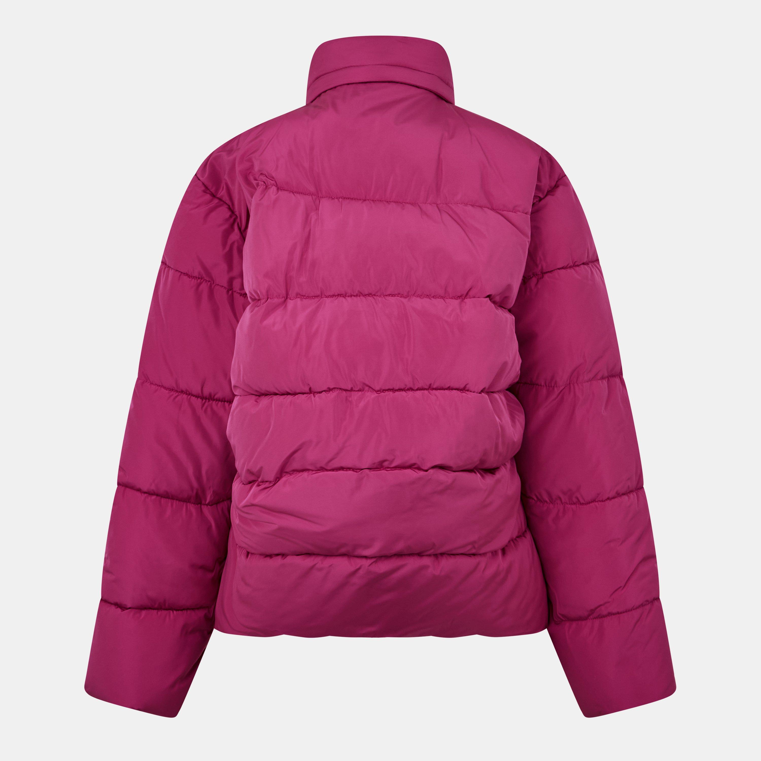 New Fuchsia - Balenciaga - Women's Quilted Structured Collar Short Puffer Jacket - 2