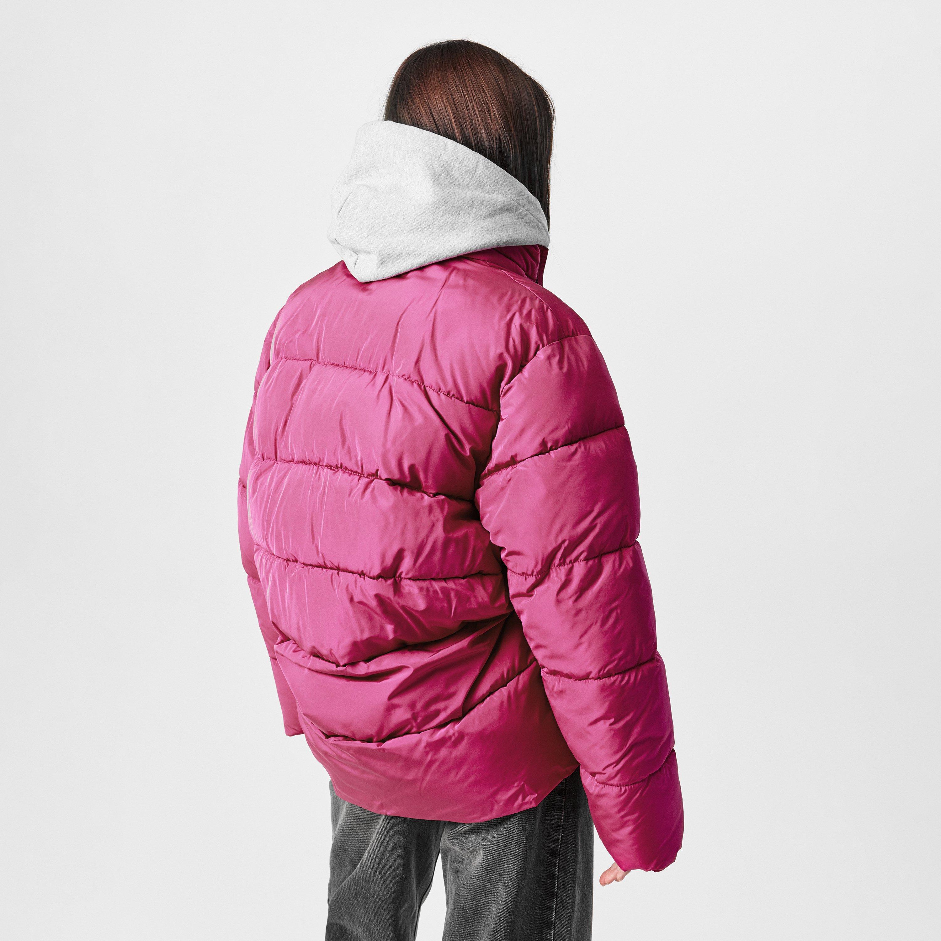 New Fuchsia - Balenciaga - Women's Quilted Structured Collar Short Puffer Jacket - 4