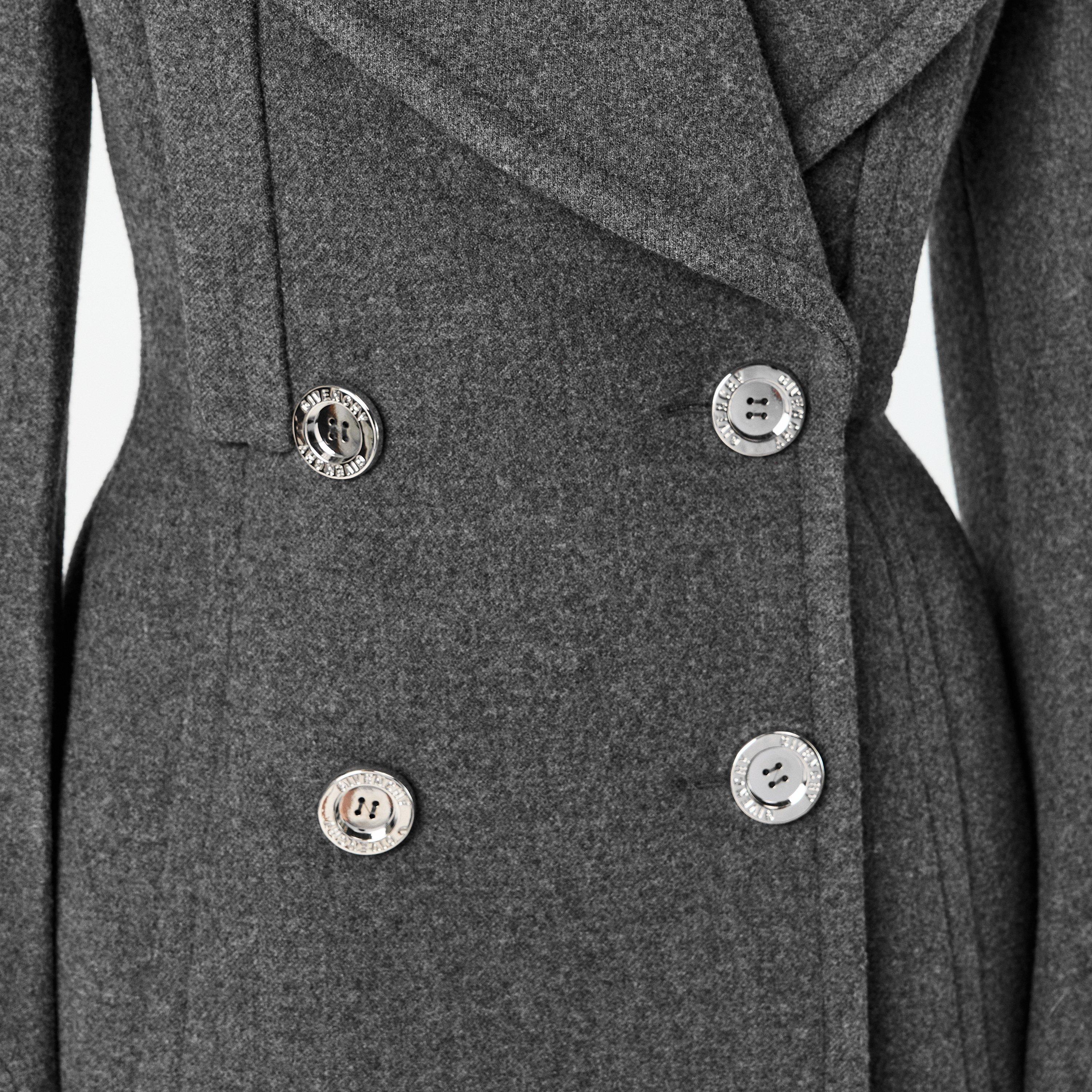 Slate Blend - GIVENCHY - Women's Givenchy Structured Tailored Peacoat - 5