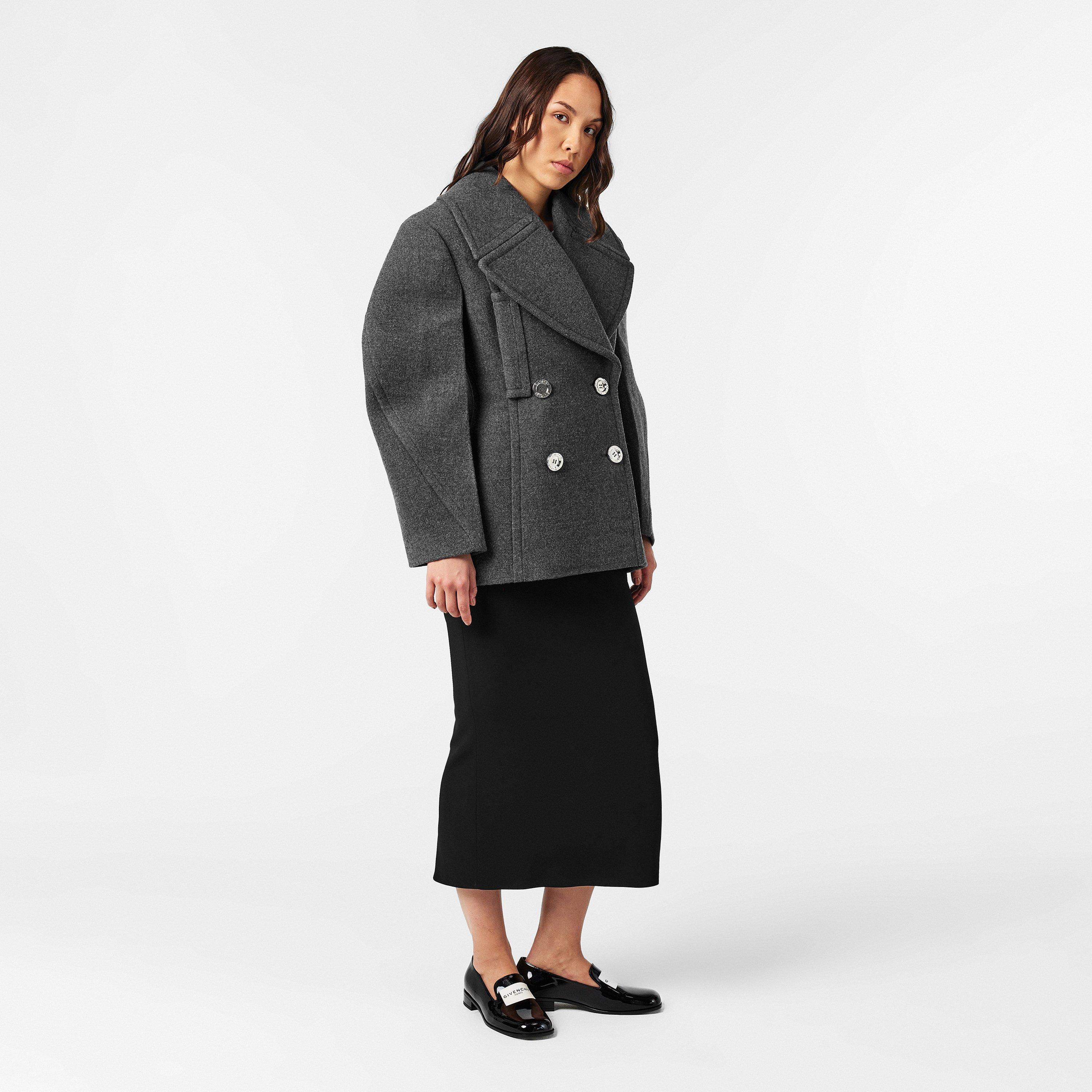 Slate Blend - GIVENCHY - Women's Givenchy Structured Tailored Peacoat - 6