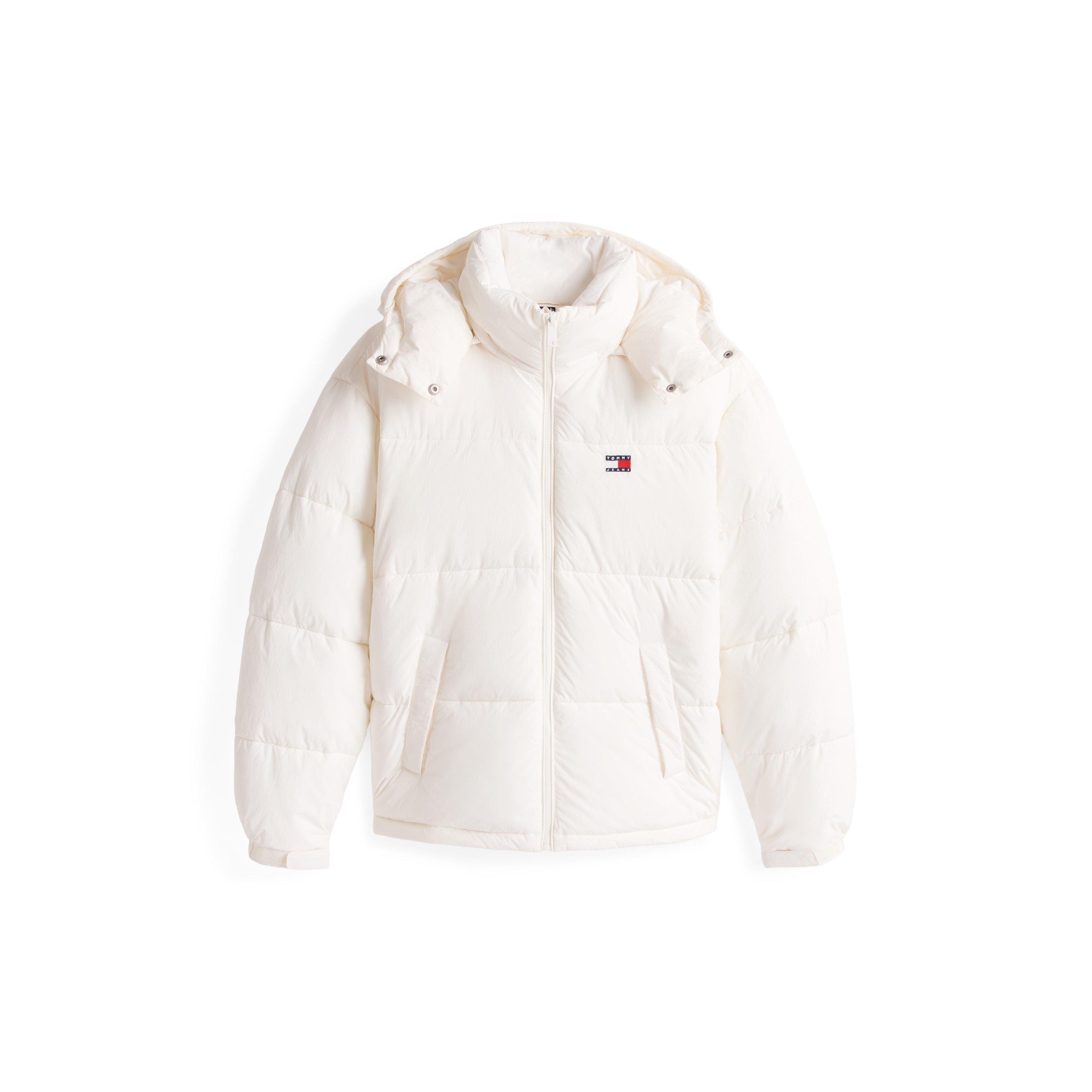 Tommy Jeans Women's Flag Medium Puffer Jacket - Ancient White - 16 (XL)