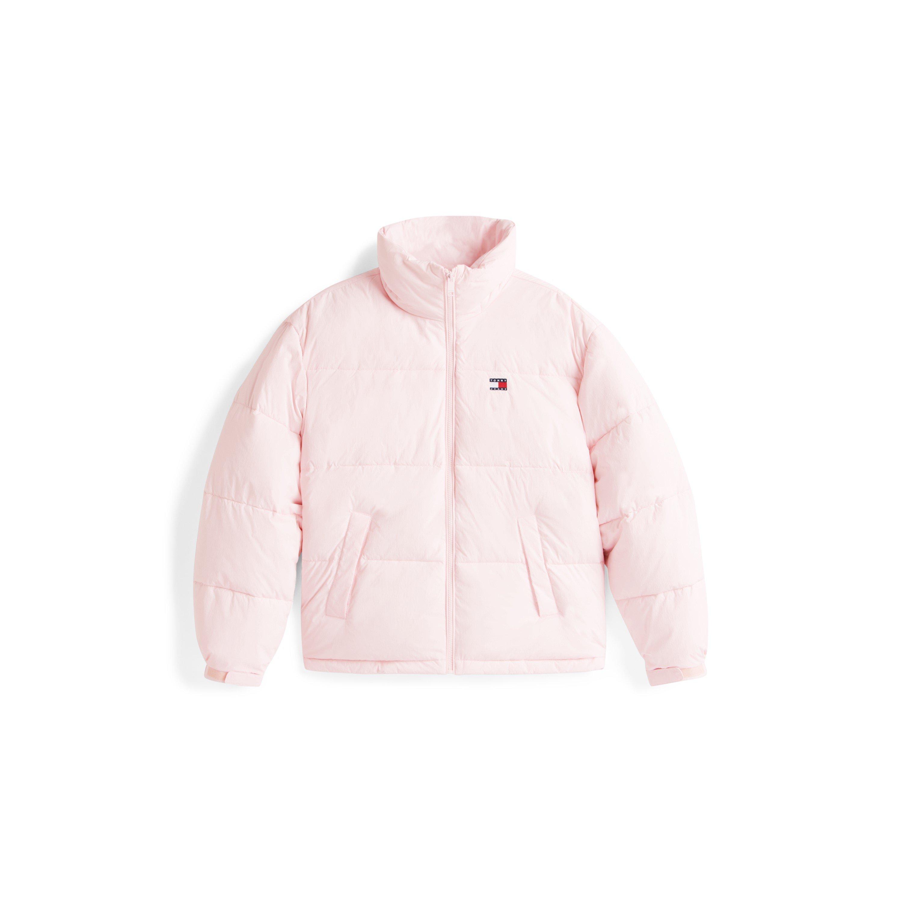 Tommy Jeans Women's Flag Medium Puffer Jacket - Light Pink - 14 (L)