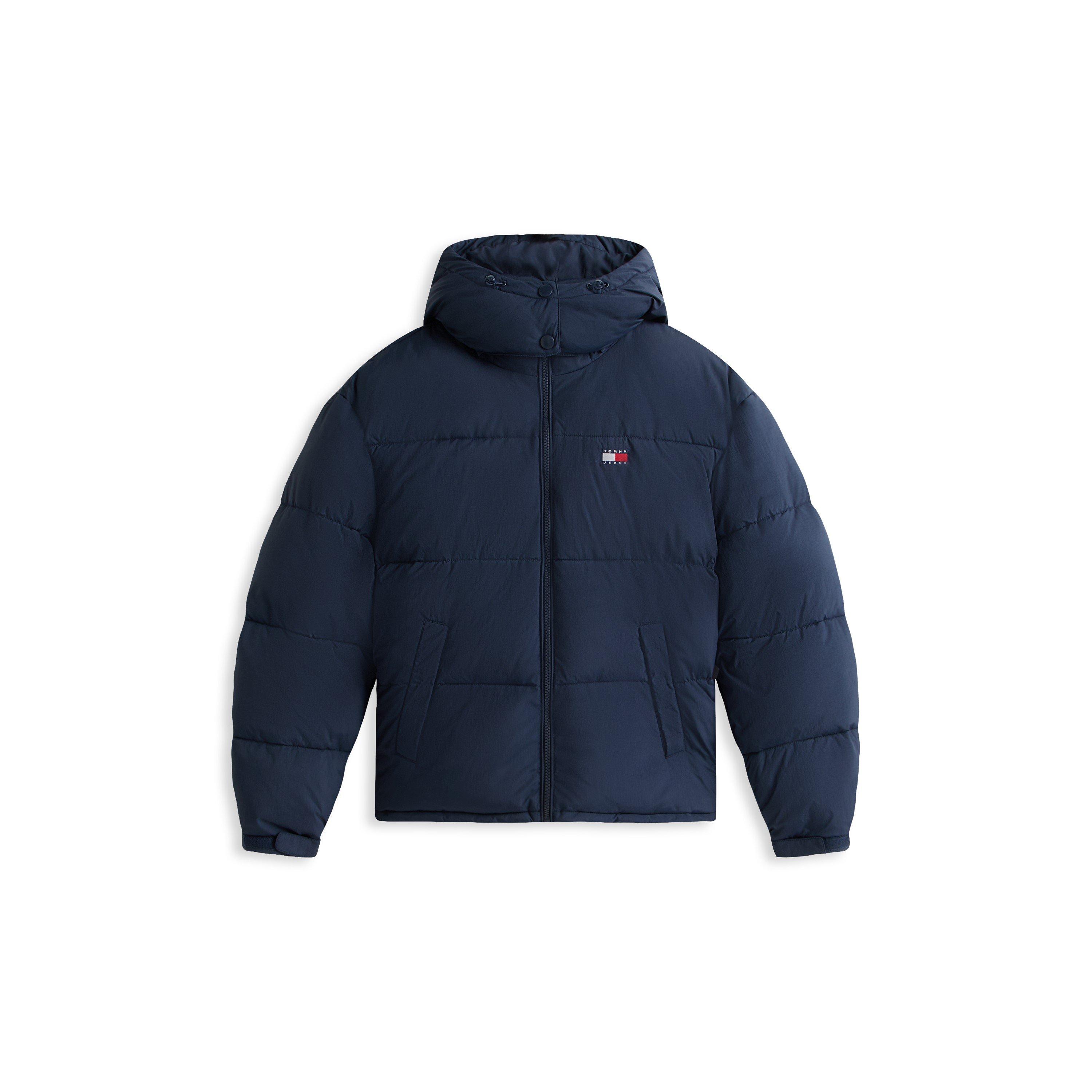 Tommy Jeans Women's Flag Medium Puffer Jacket - Dark Night Navy - 8 (XS)