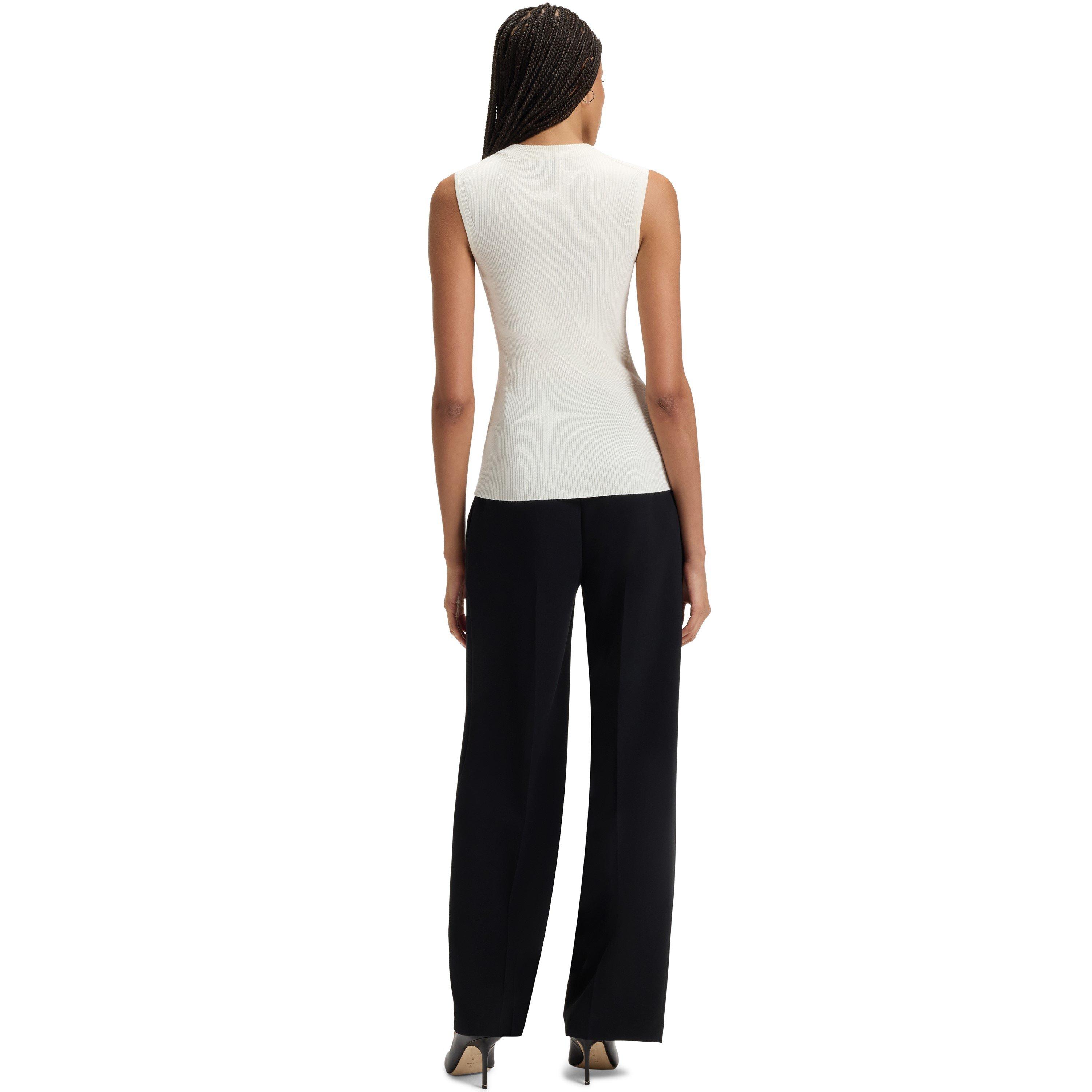 Open White - Boss - Women's Feskies Knitted Slim Fit Mock Neckline Top - 3
