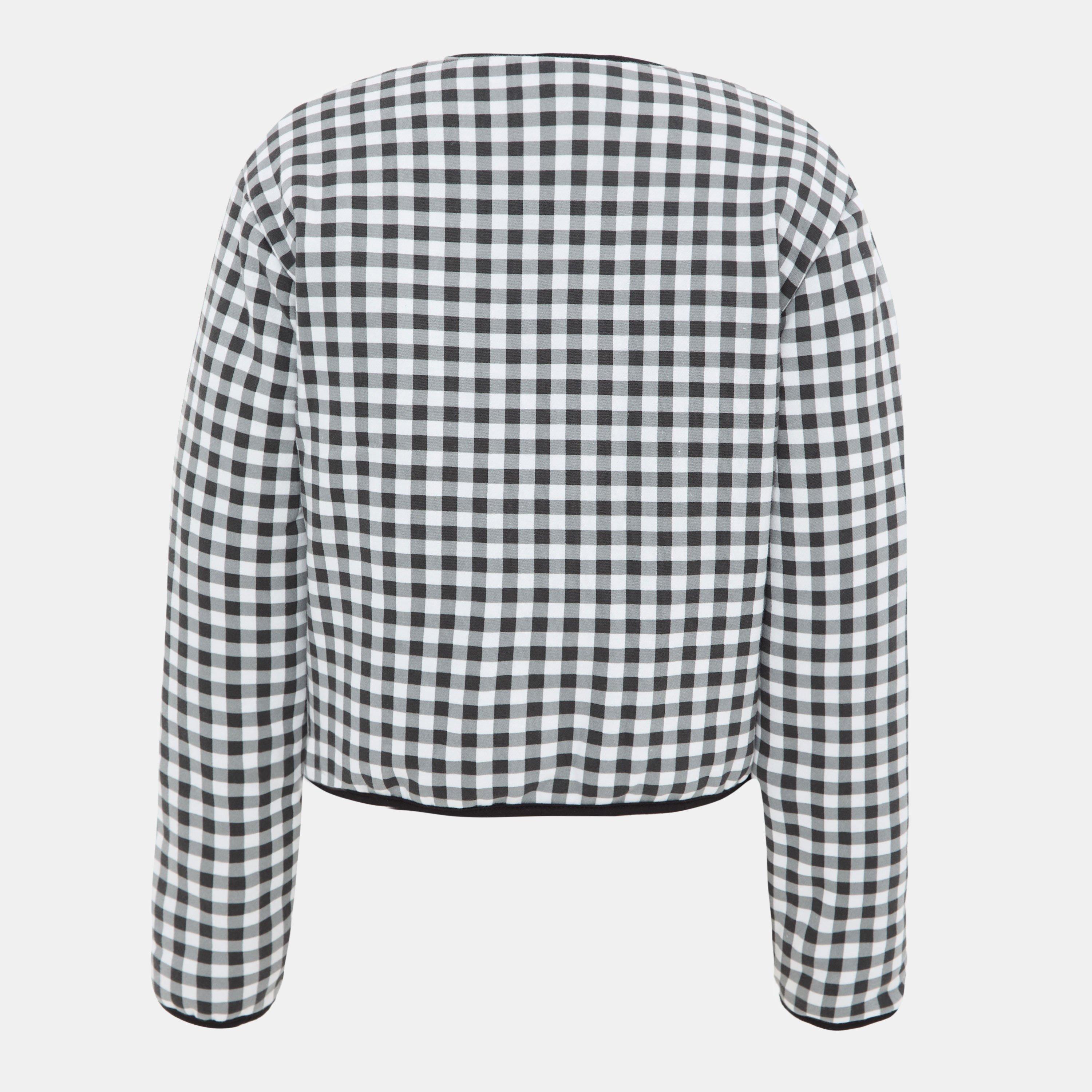Mono Gingham - I Saw It First - Women's Gingham Tie Detail Long Sleeve Field Jacket - 2