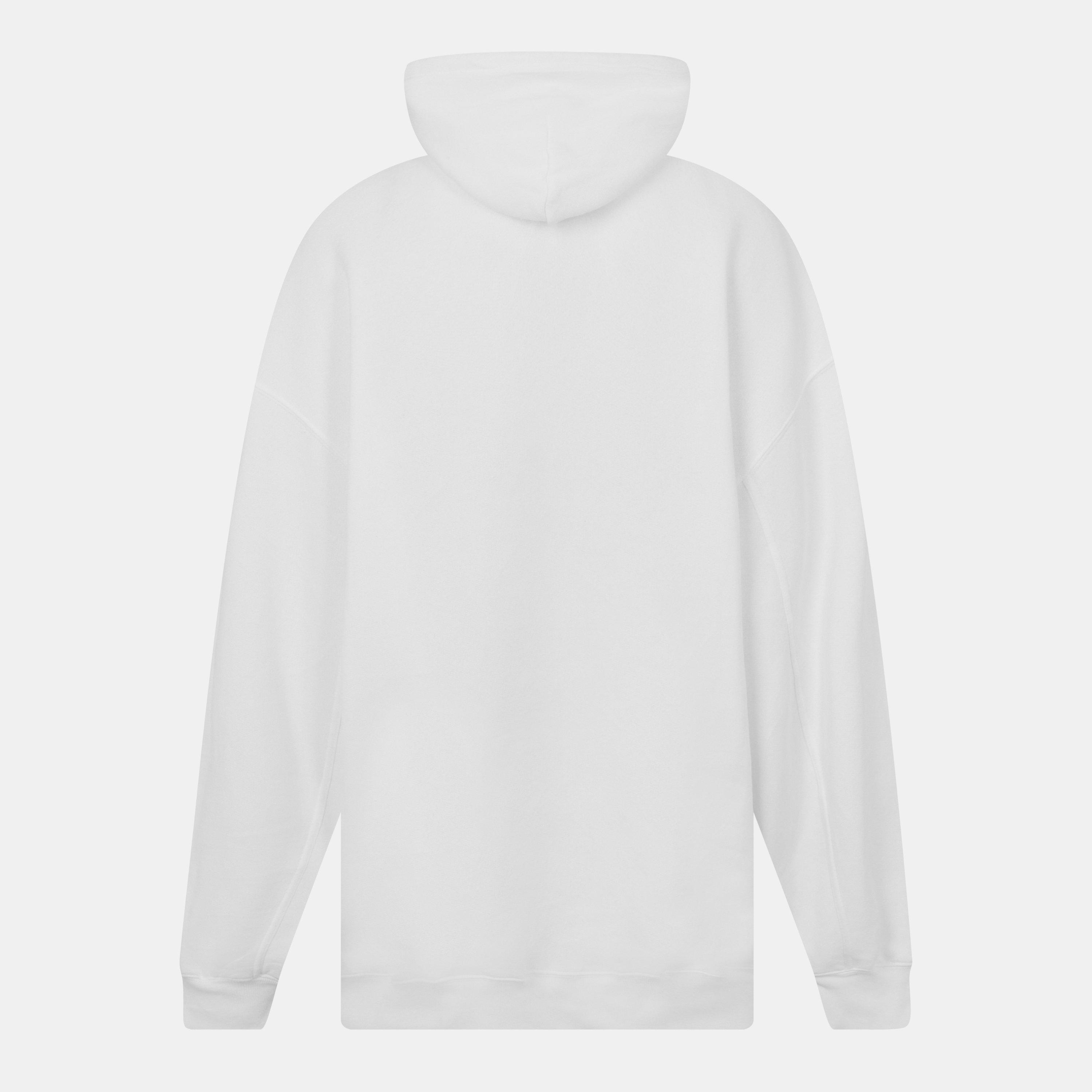 White/Black - Balenciaga - Women's Over the Head Hoodie - 2