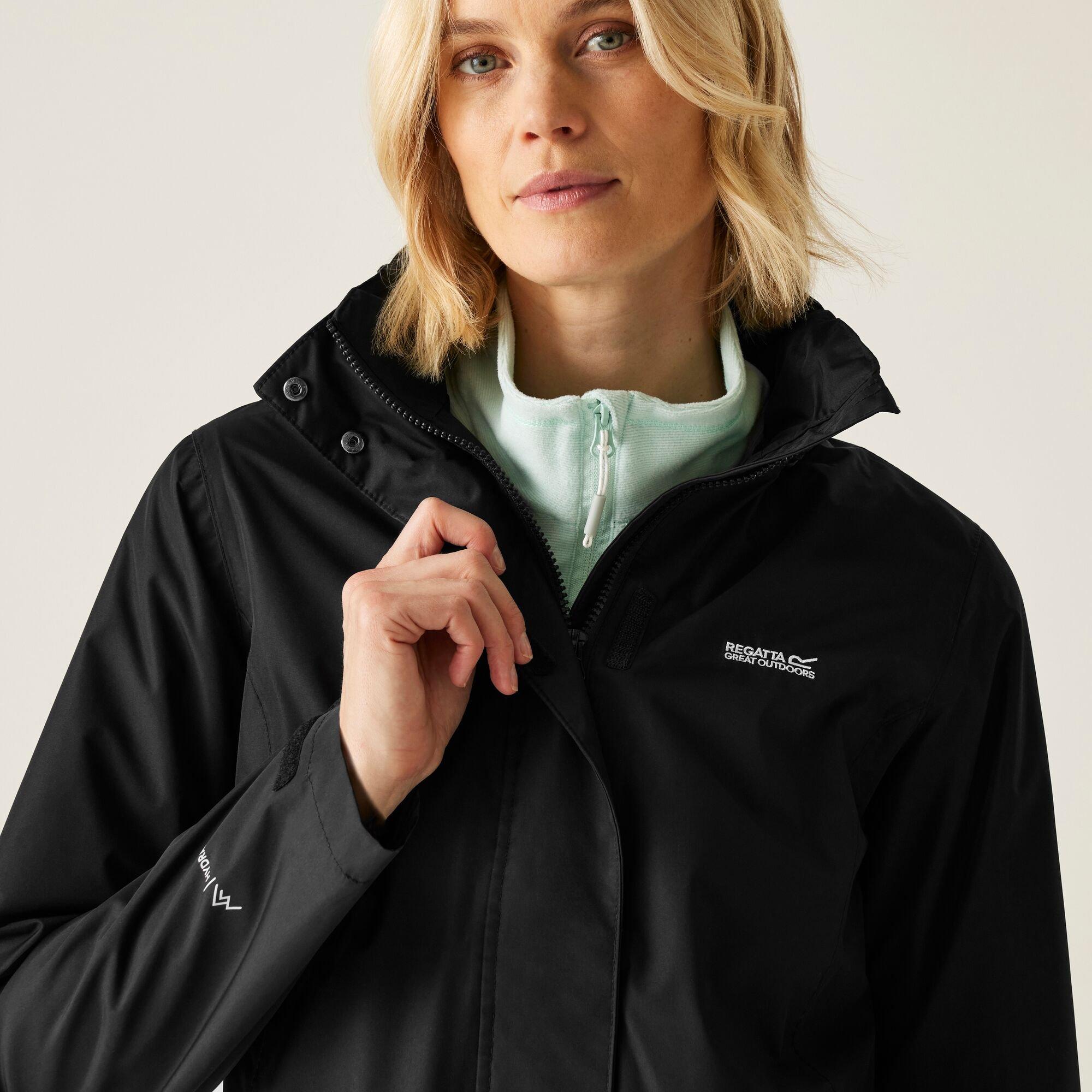 Black - Regatta - Women's Daysha Waterproof Windproof Detachable Hood Jacket - 6
