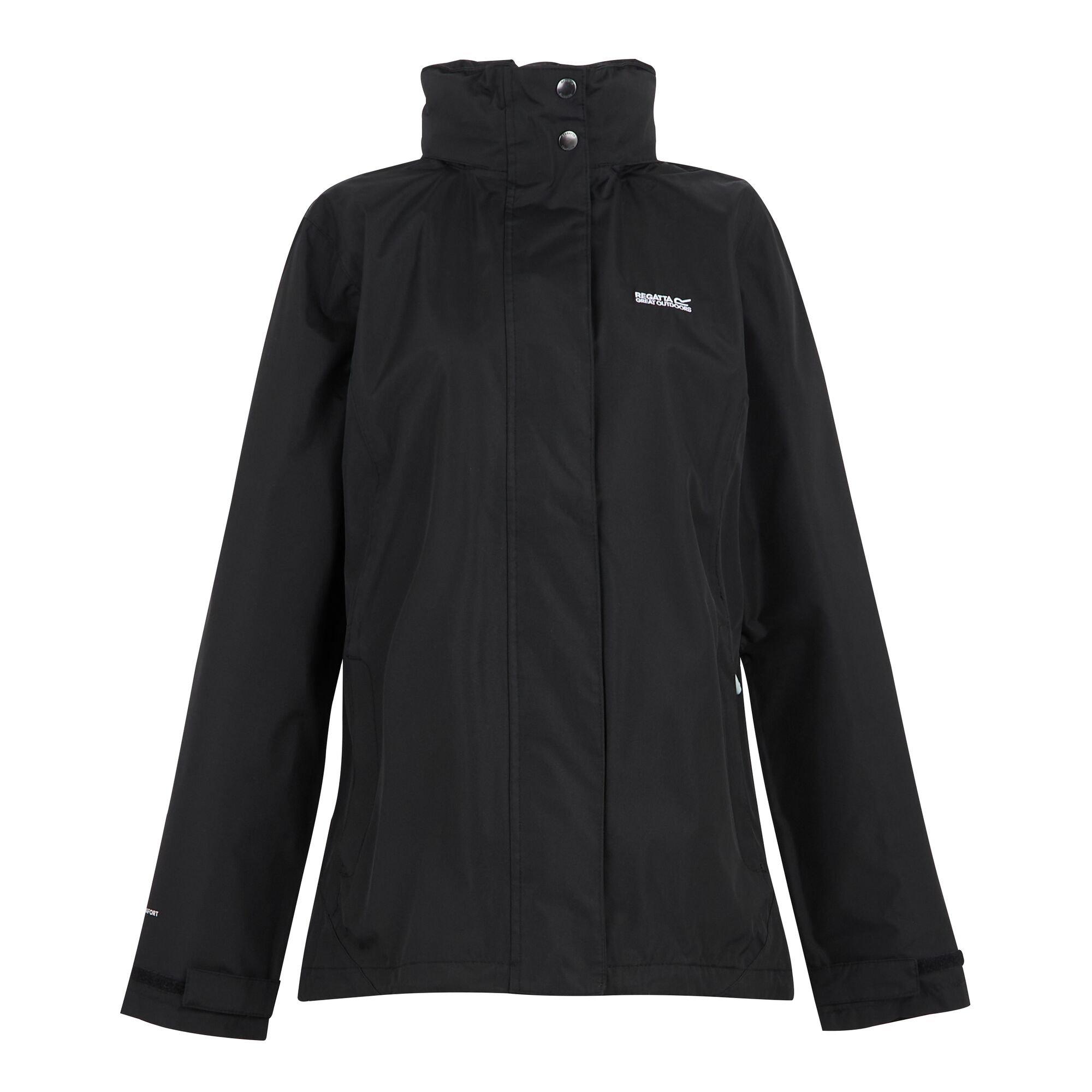 Black - Regatta - Women's Daysha Waterproof Windproof Detachable Hood Jacket - 7