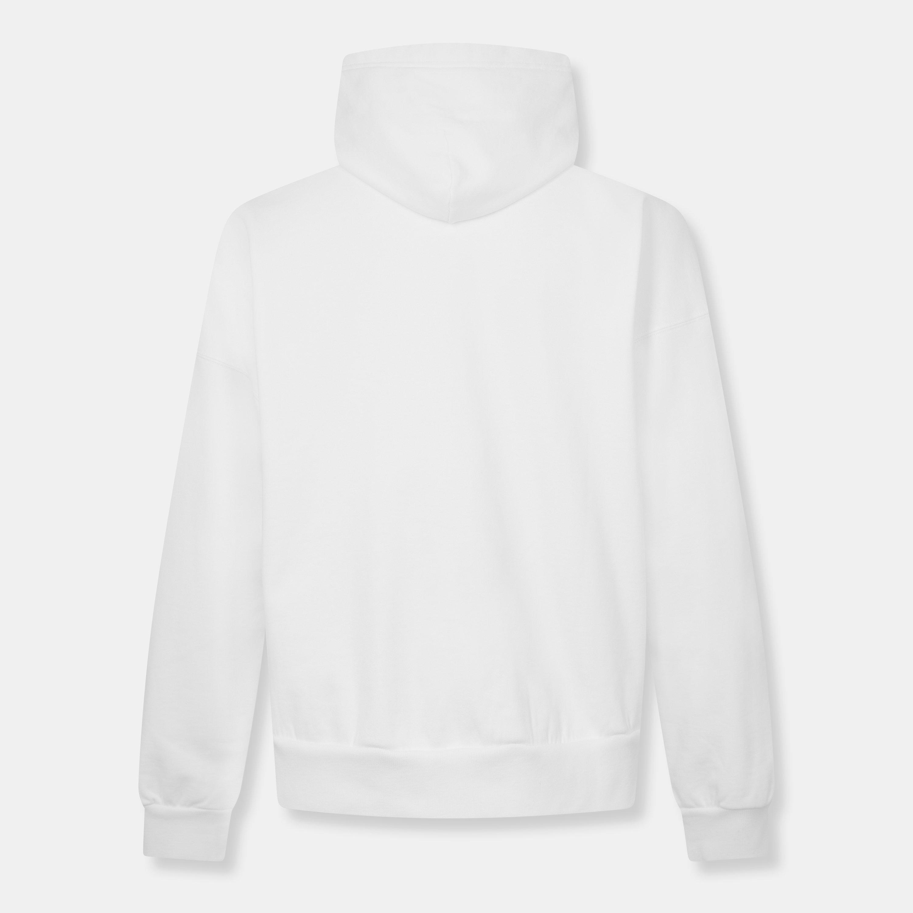 White/Green - Balenciaga - Women's Relaxed Fit Pull Over Hoodie - 2